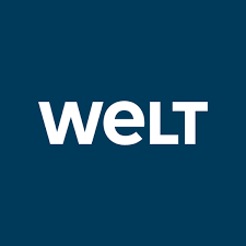 Logo der Nachrichtenagentur WELT in Blau und Weiß