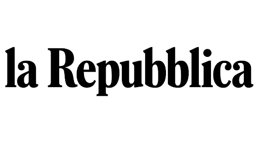 Text 'la Repubblica' in schwarzer Schrift auf weißem Hintergrund.