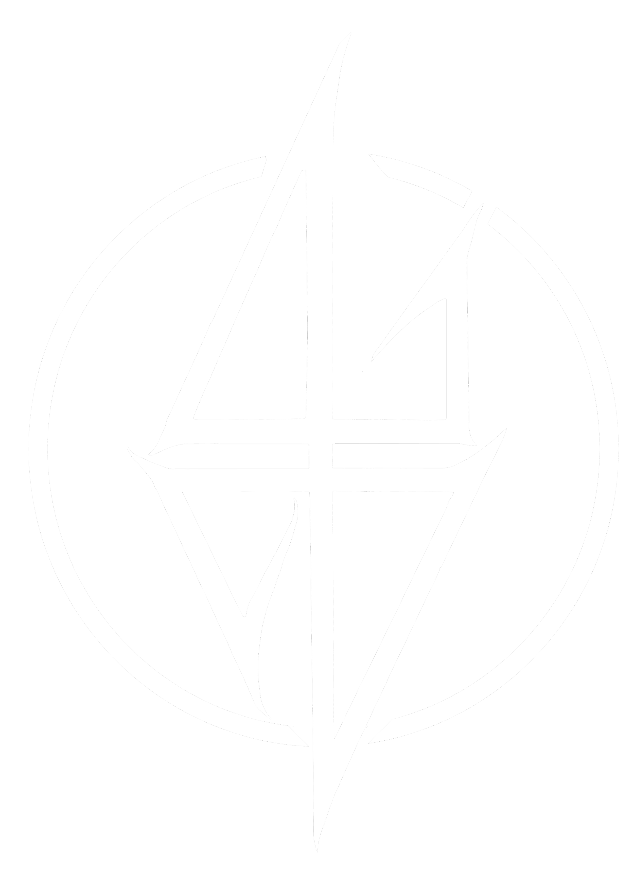 Black background with a white geometric logo featuring a circle and intersecting diagonal and horizontal lines forming a stylized letter 'D' and 'S'.