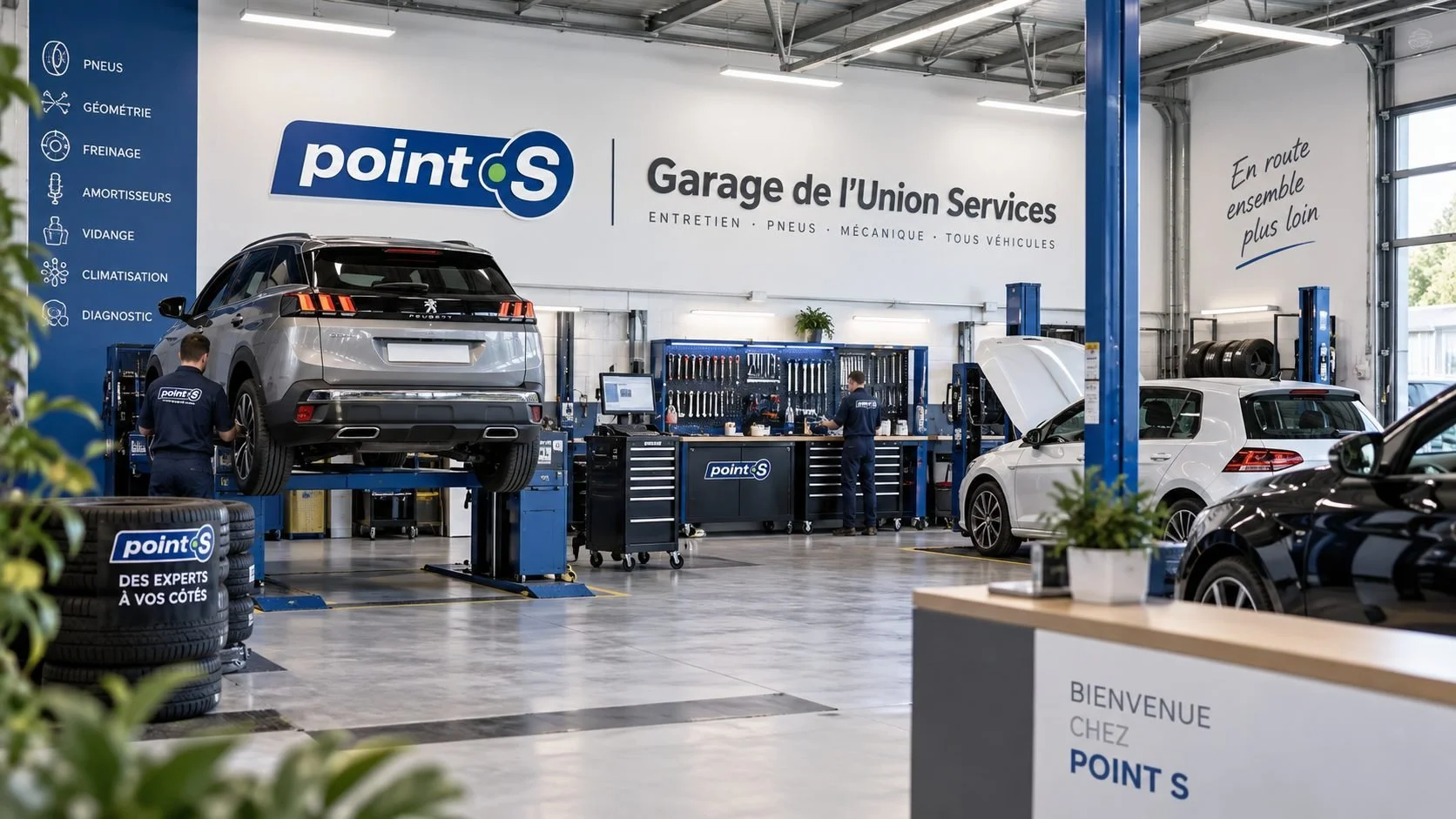 Atelier Point S moderne du Garage de l'Union Services (BMZ) à Villeurbanne