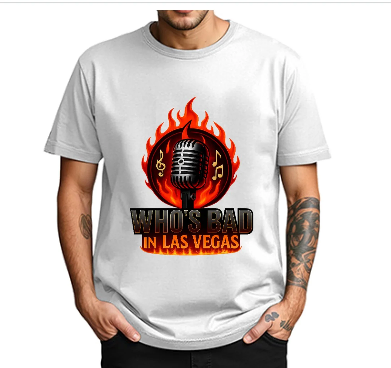 Who's Bad Season 2 Mens Tee white