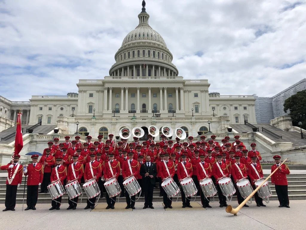 Swiss Army Central Band vor dem Kapitol in Washington, D.C
