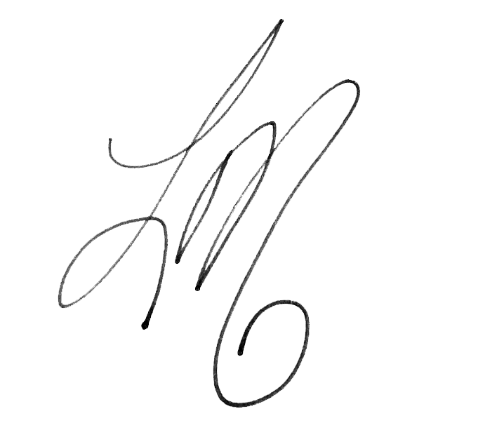 Black ink signature on white background.