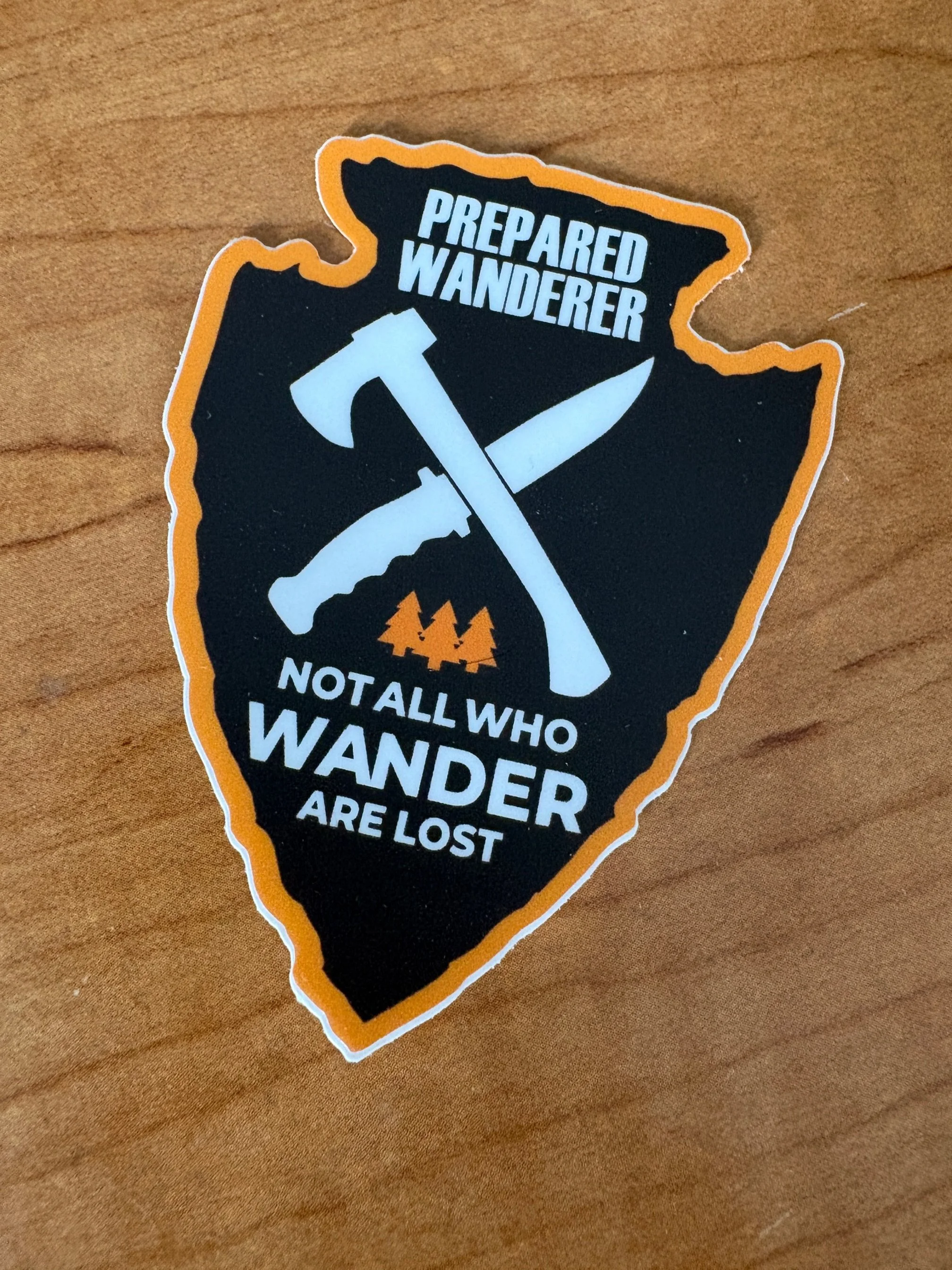 Die Cut Prepared Wanderer Arrowhead Sticker