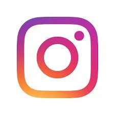 Instagram logo with a gradient of purple, pink, and orange.