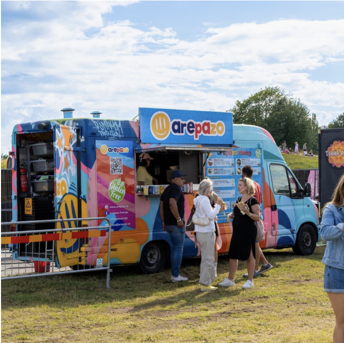 Arepazo food truck graffiti painted by Graffixer