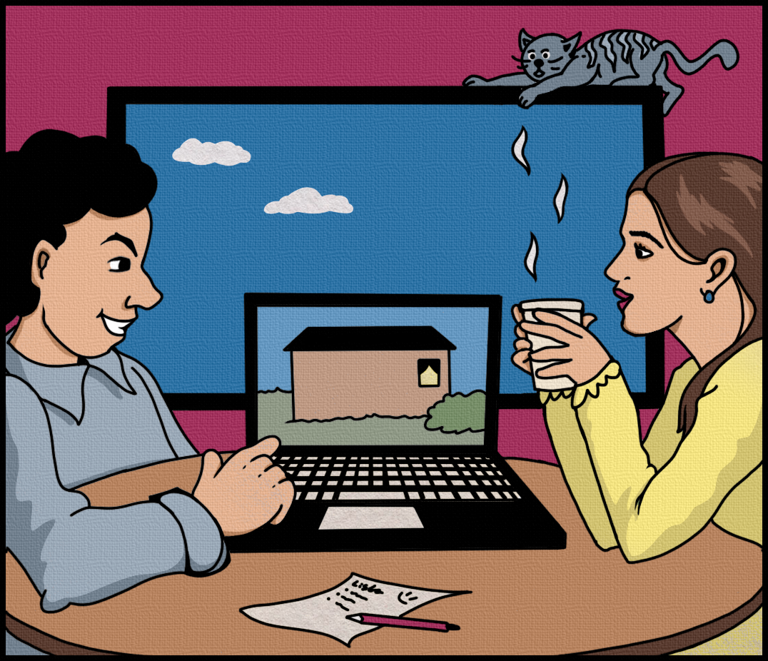 Graffixer 1.Meeting illustration