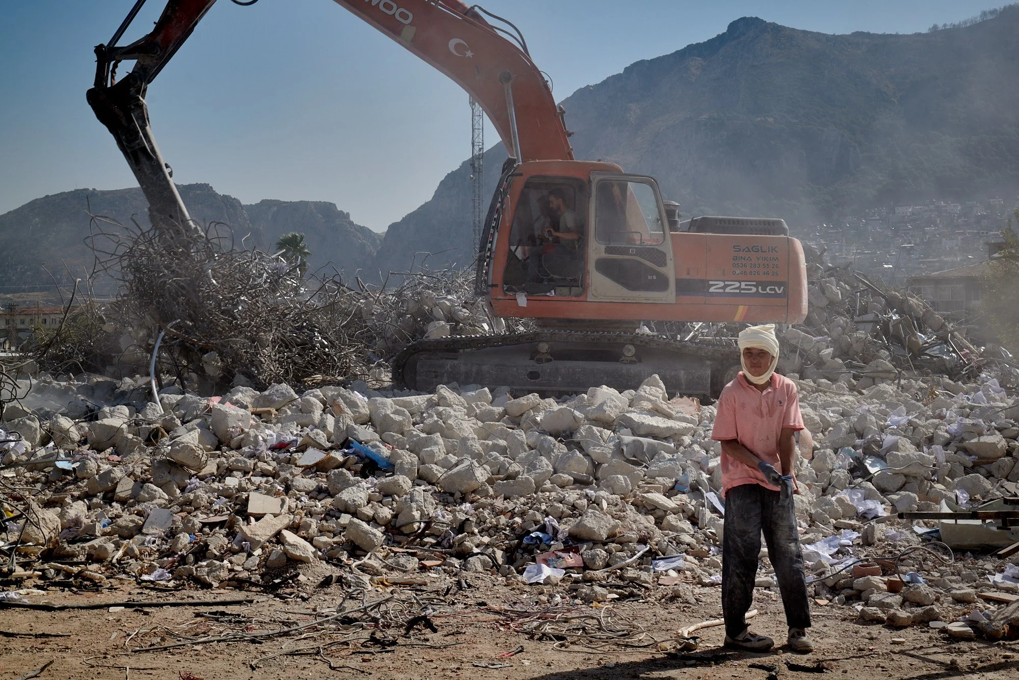 Schichtwechsel am Bagger