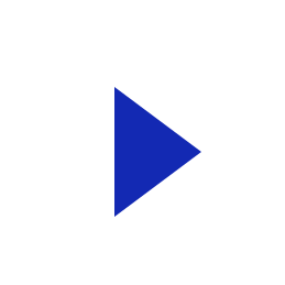 A blue play button icon on a white circular background.
