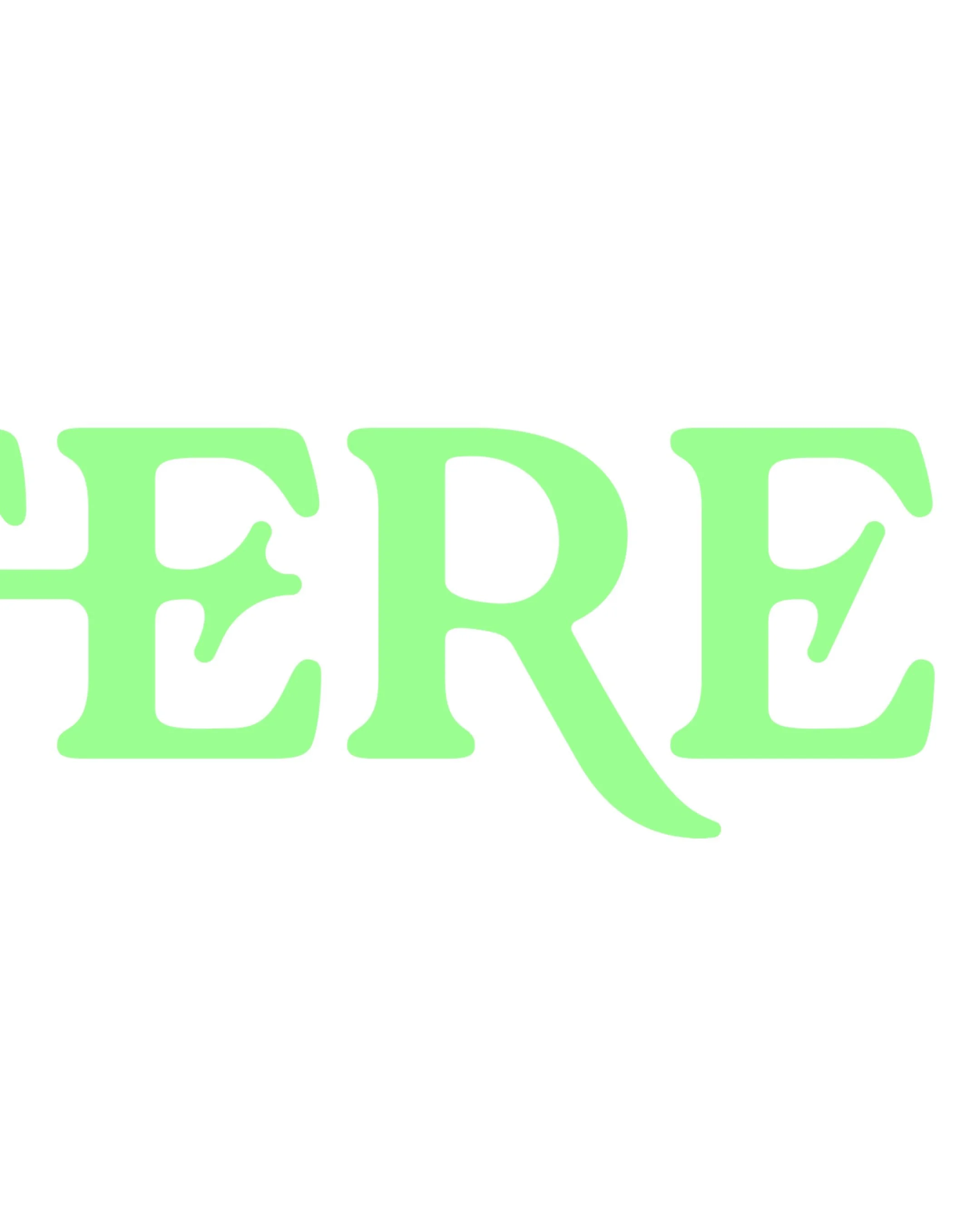 Close-up of the word 'FREE' written in large, light green letters on a white background.