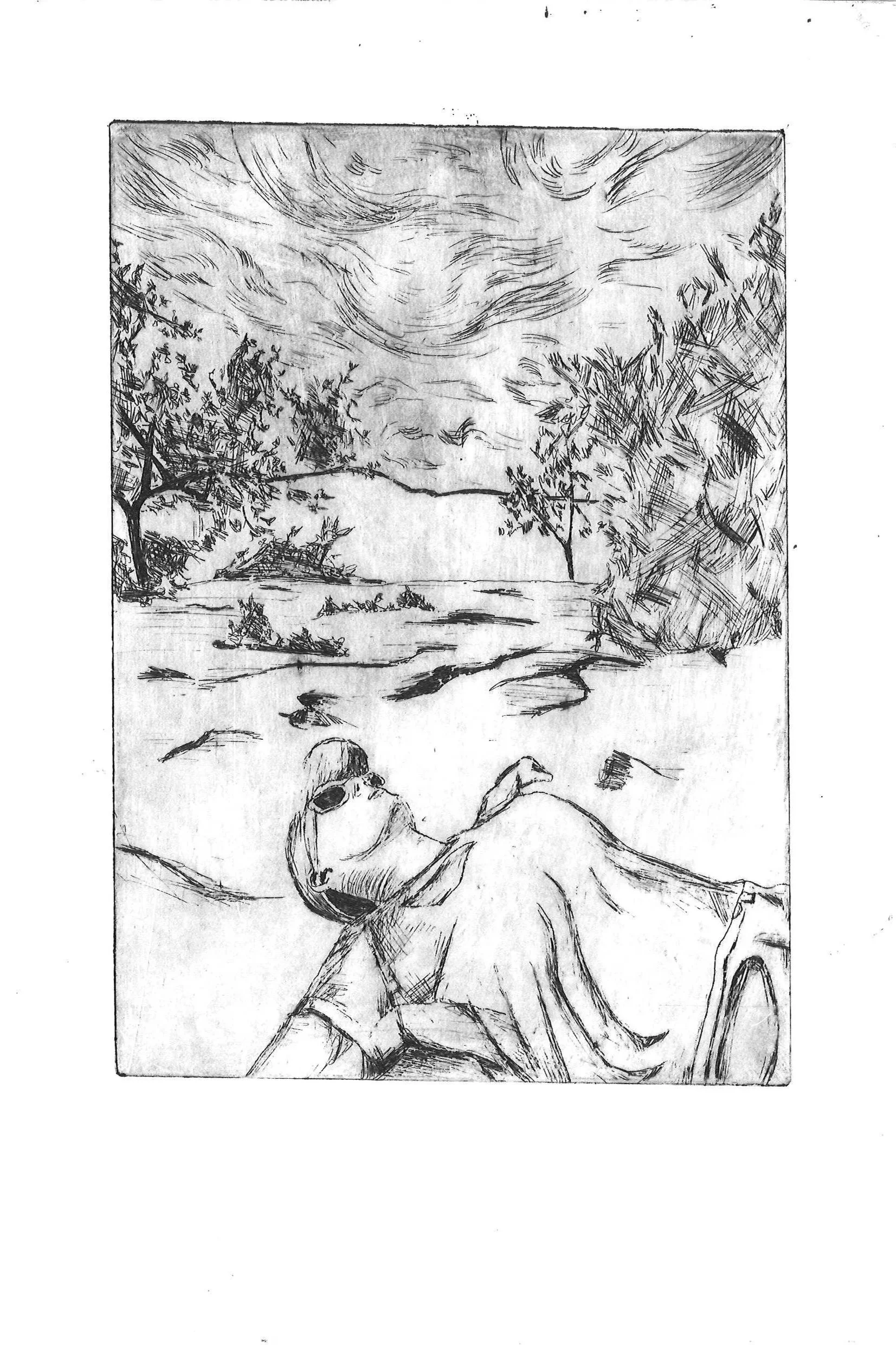 From the series: Last Journey (2024), 14.5 × 21 cm. (70 euro).