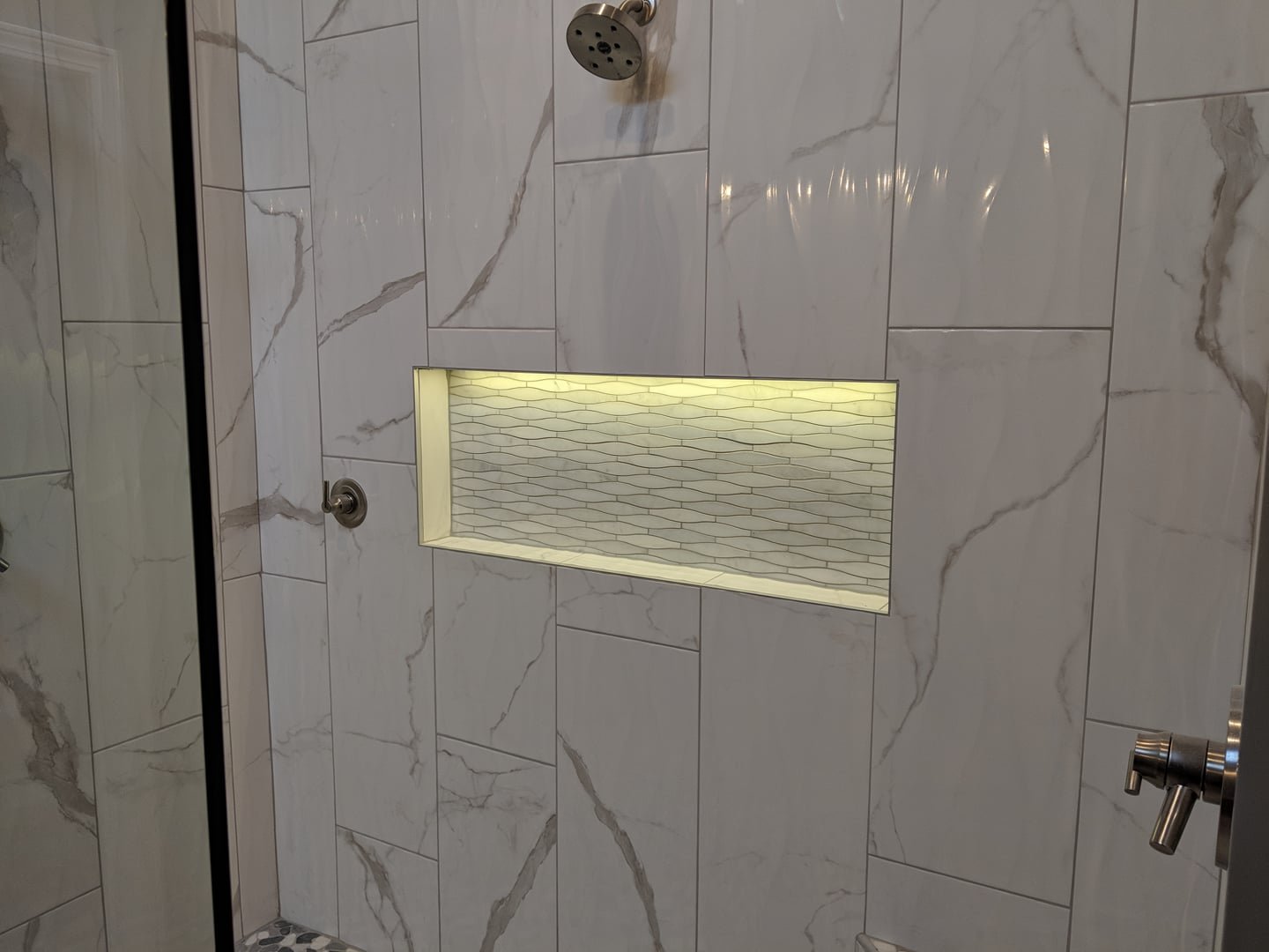 Backlit Tile Shower inset
