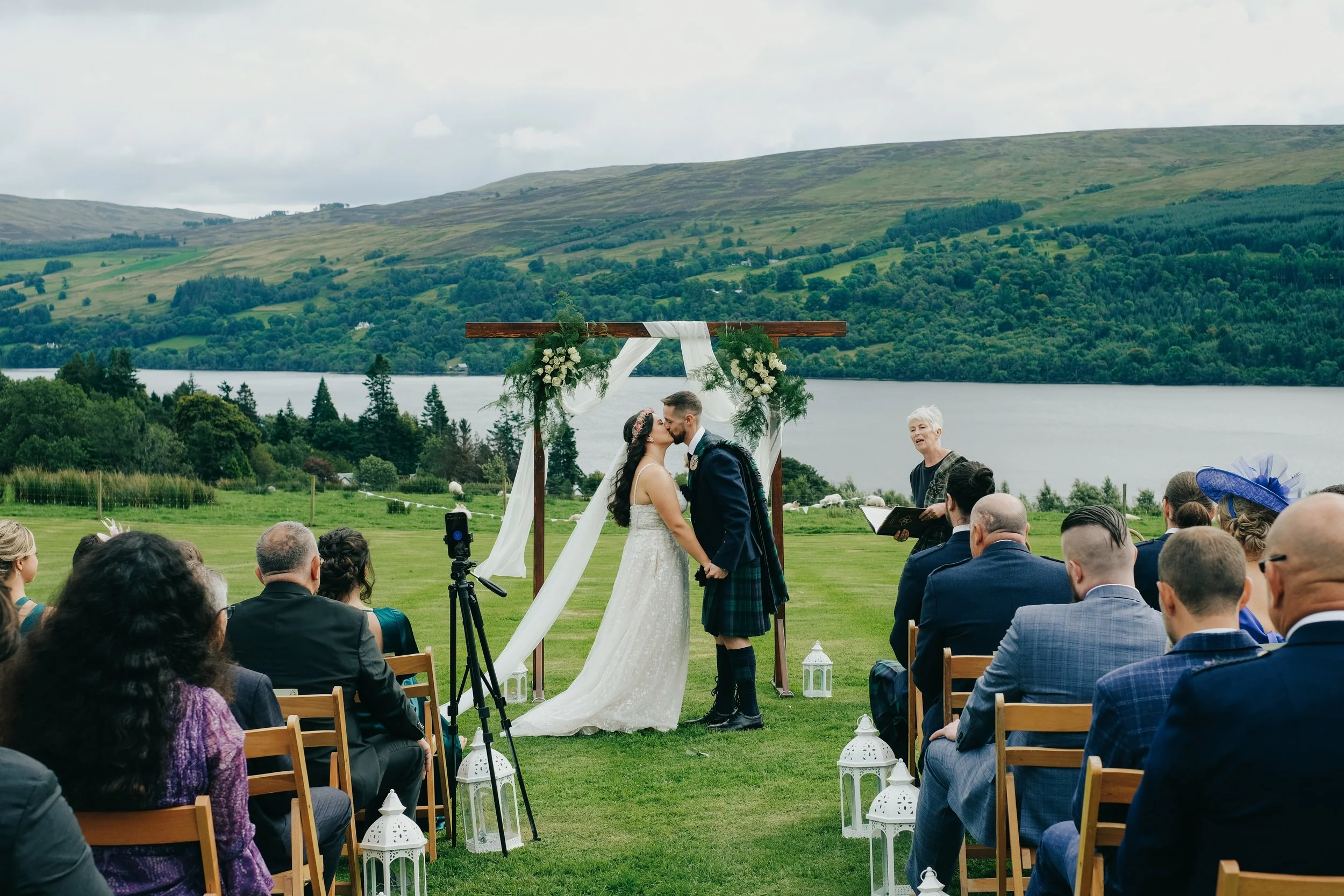 An outdoor rustic wedding image by Lake District Wedding and Elopement Photographer, Sarah.
