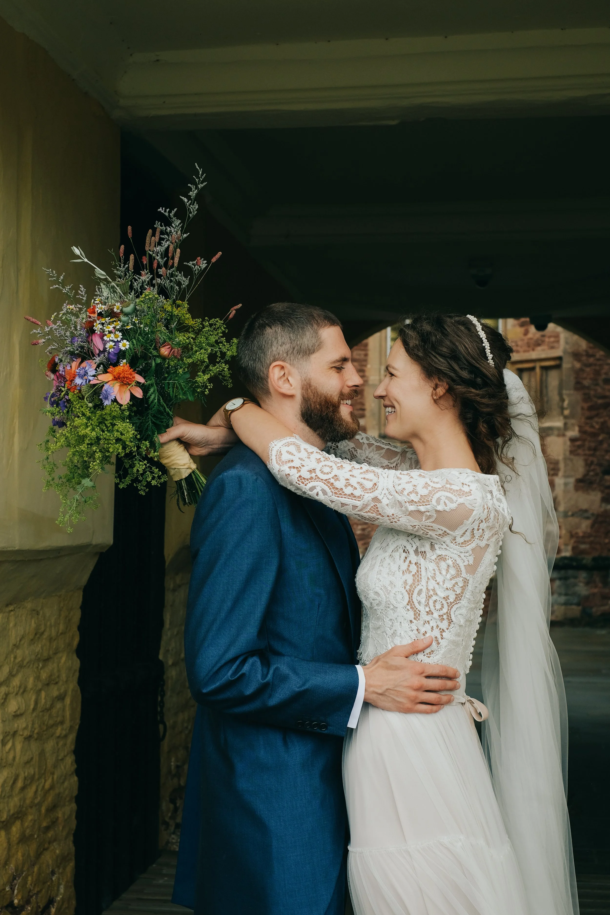 An outdoor rustic wedding image by Lake District Wedding and Elopement Photographer, Sarah.