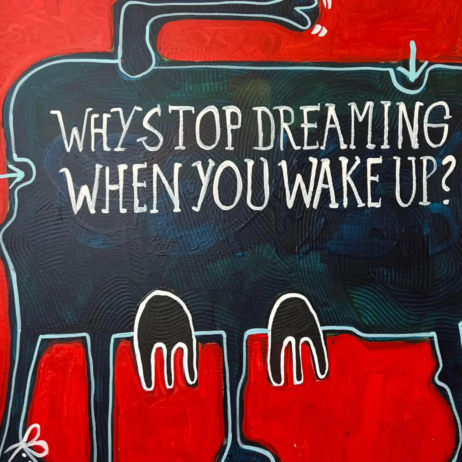 Detail Tigerkopf mit Regenbogen-Wimpern, Pop Art Acrylgemälde Dreaming in Red, Fredi Gertsch, 2024