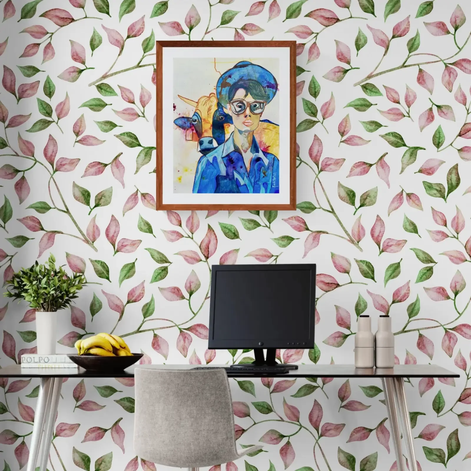 Power Women von Fredi Gertsch, Pop Art Acrylgemälde als Wandbild im modernen Arbeitszimmer, 2024