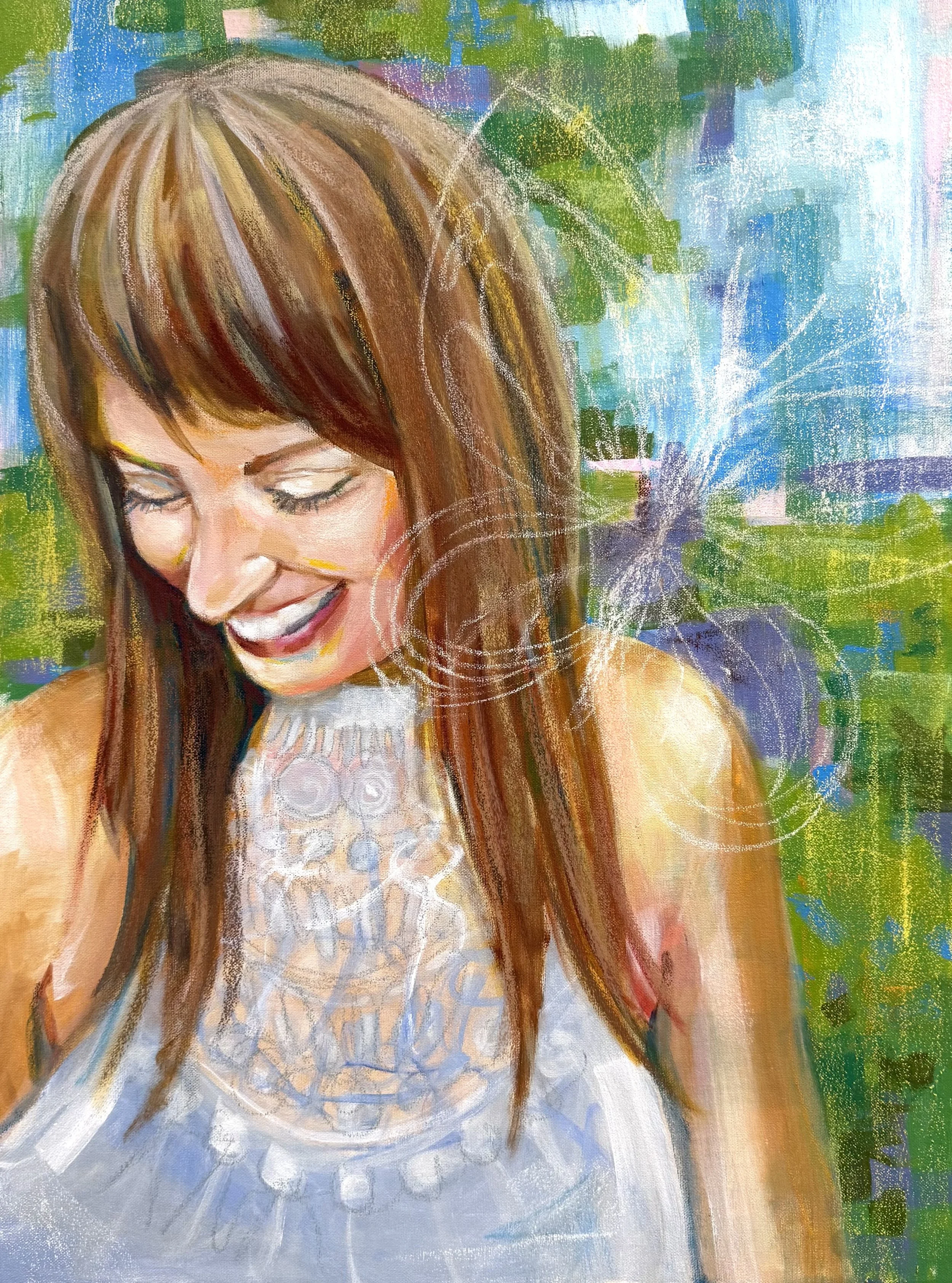 Mama, Acrylic/Chalk Pastel, 18 x 24 in