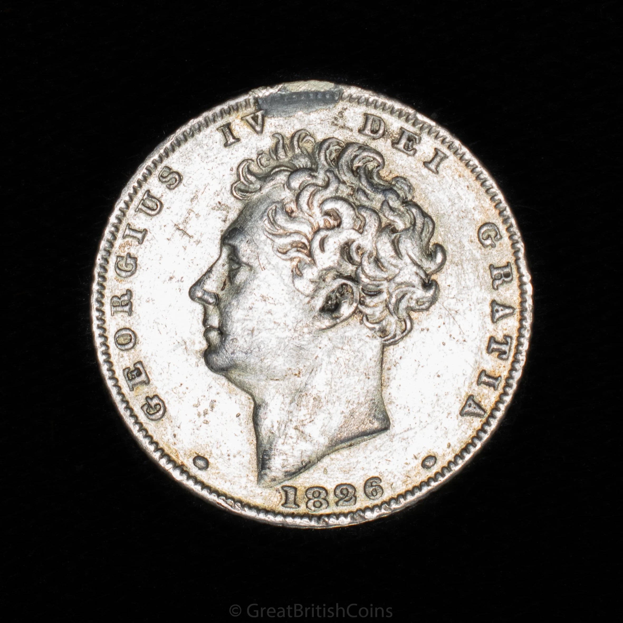 George IV 1826 Silver Sixpence