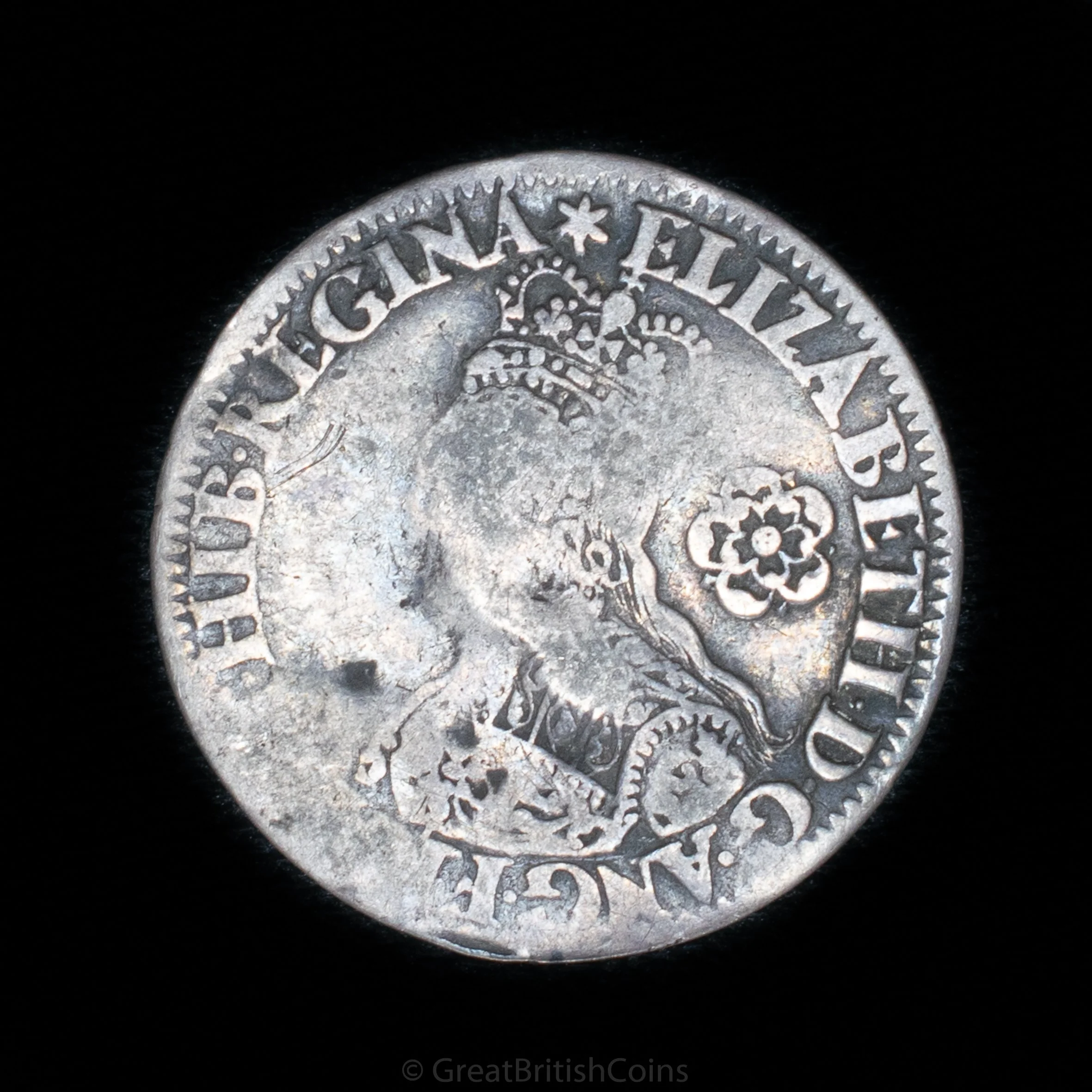 Elizabeth I 1562 Milled Silver Sixpence 'Elaborate Dress'
