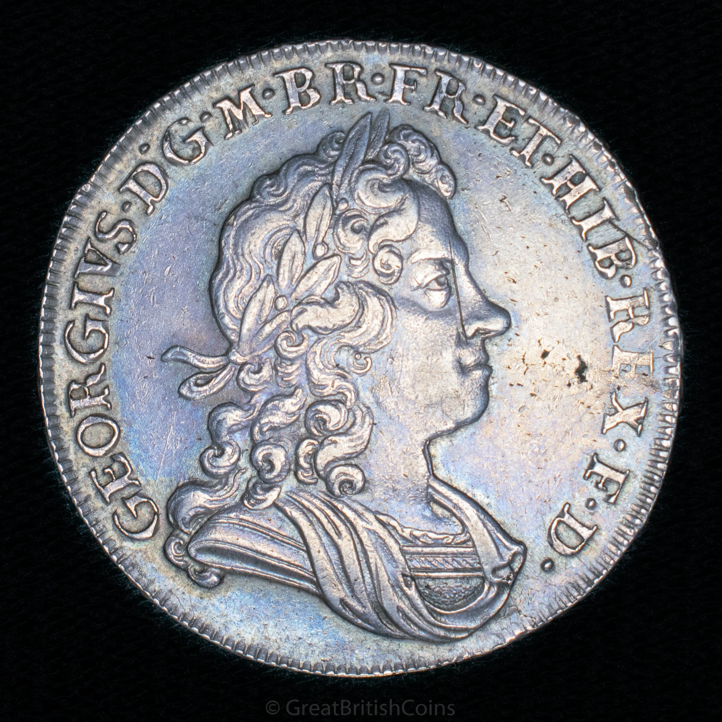 George I 1723 Silver Halfcrown 'S.S.C'