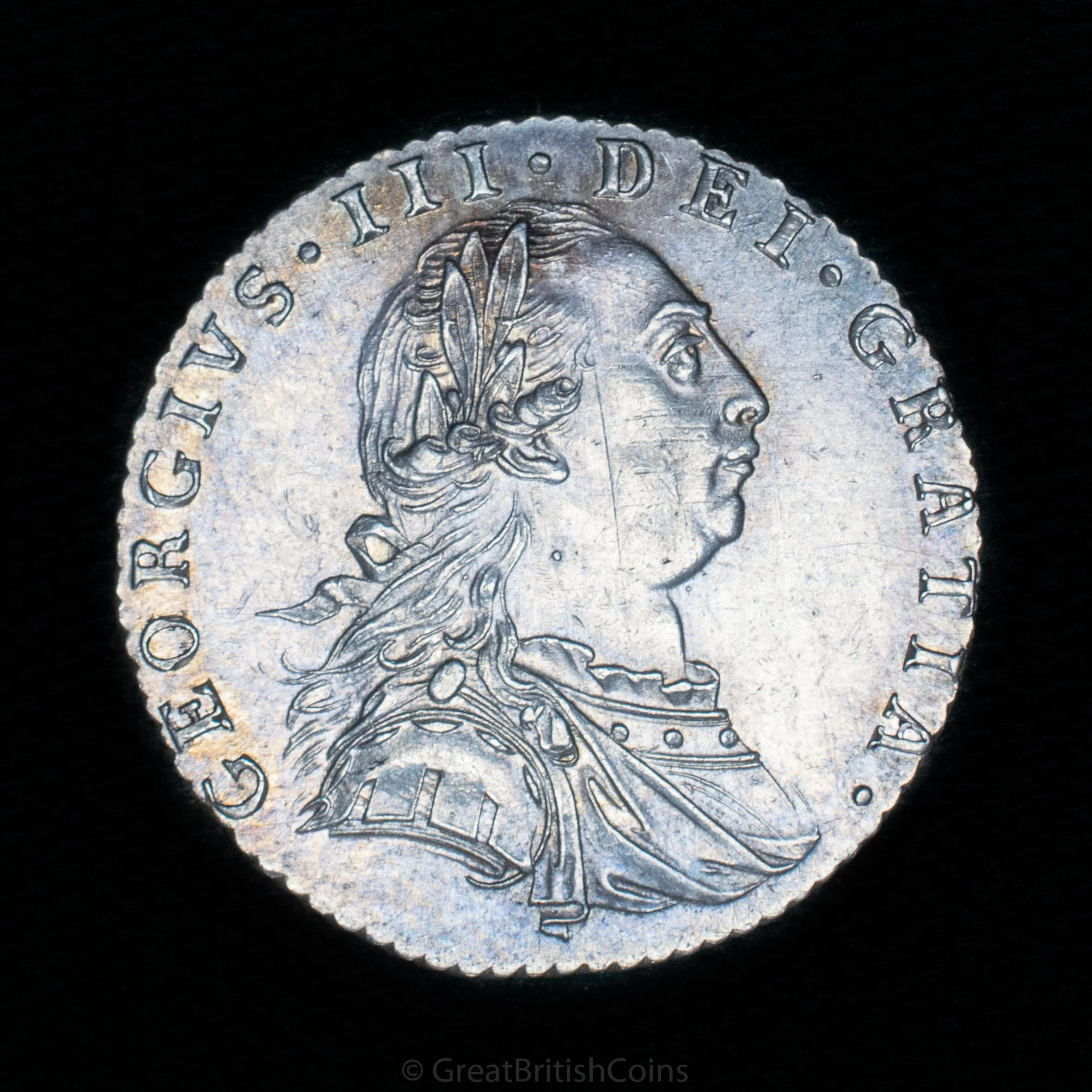 George III 1787 Silver Sixpence