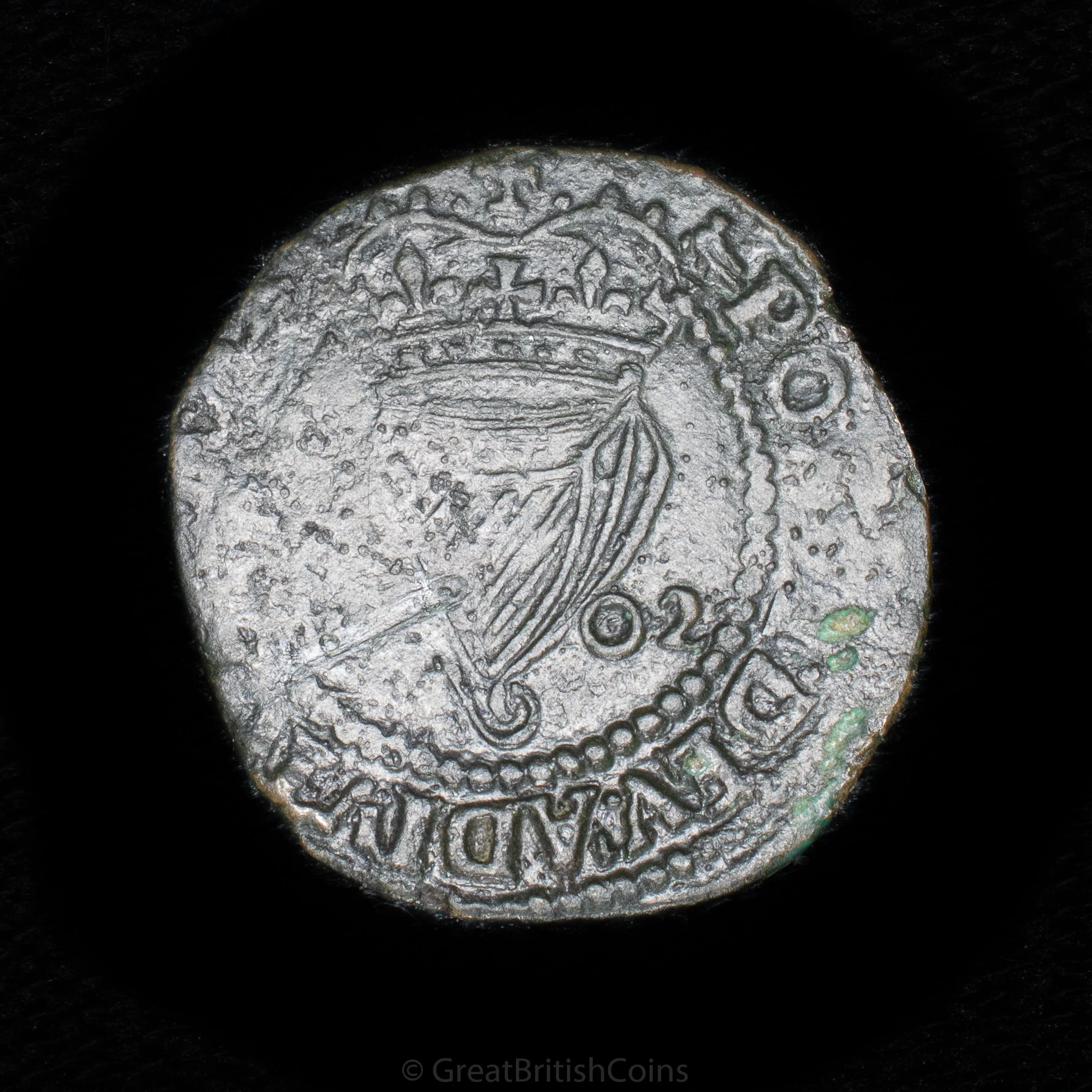 Elizabeth I Ireland 1602 Copper Penny