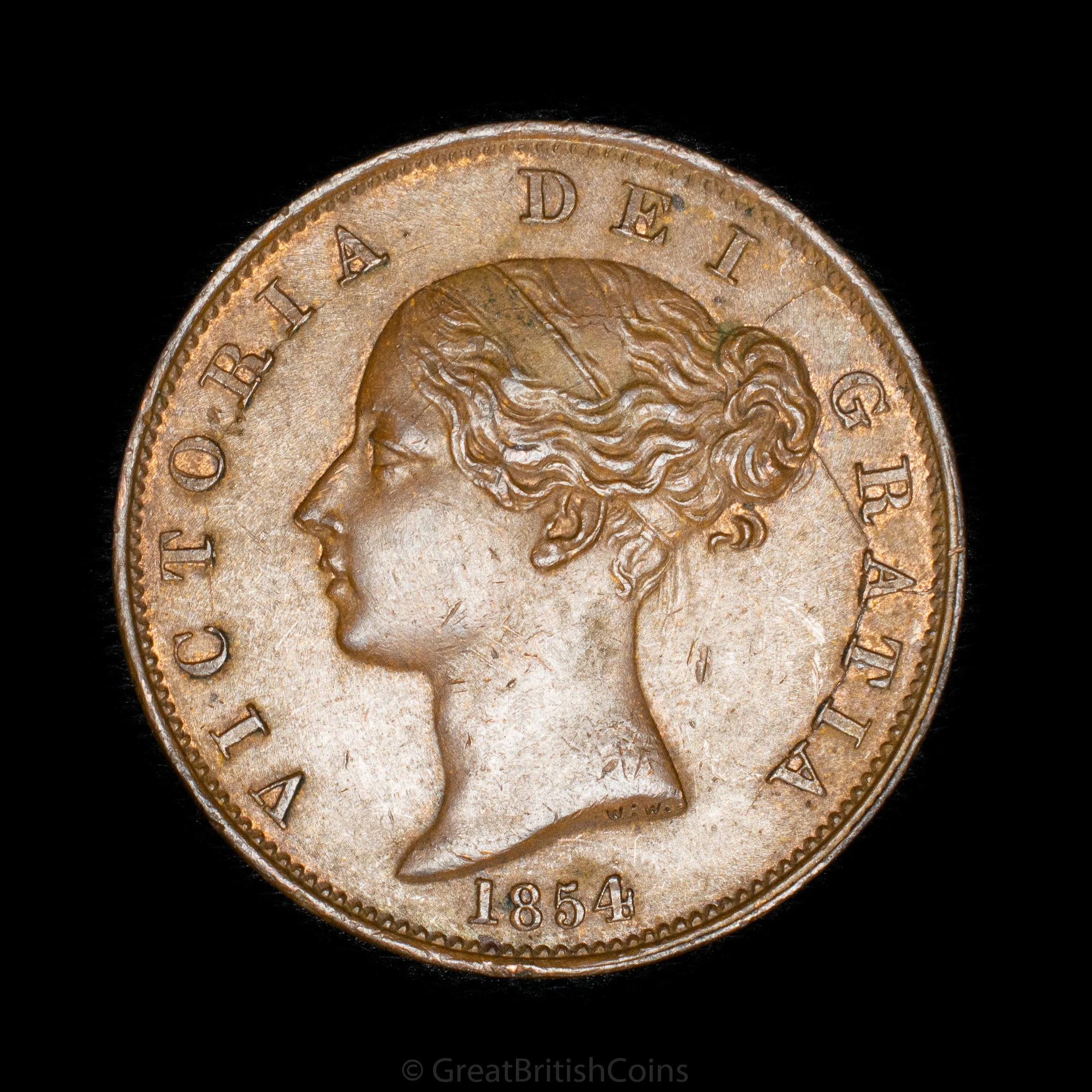 Victoria 1854 Copper Halfpenny