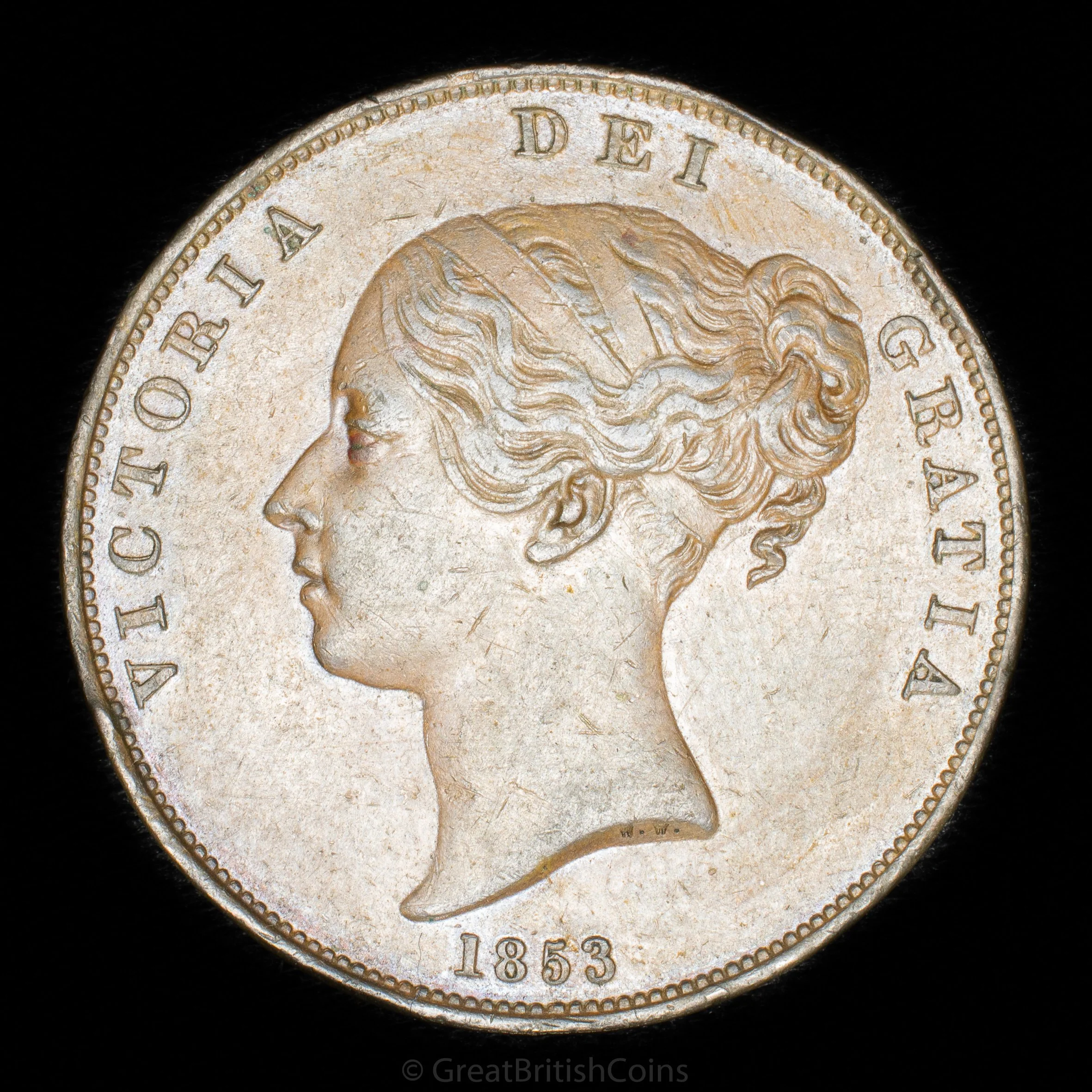 Victoria 1853 Copper Penny