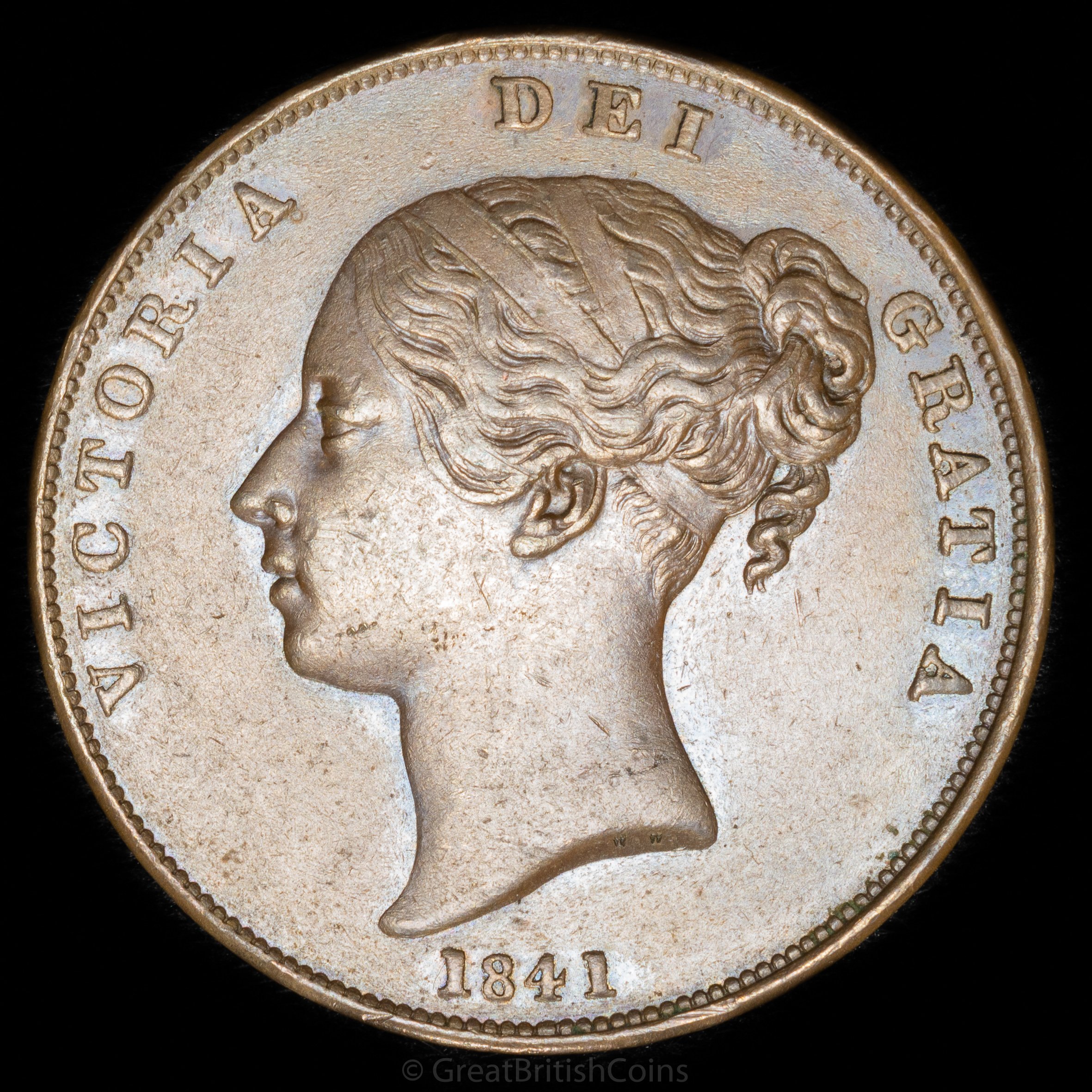 Victoria 1841 Copper Penny