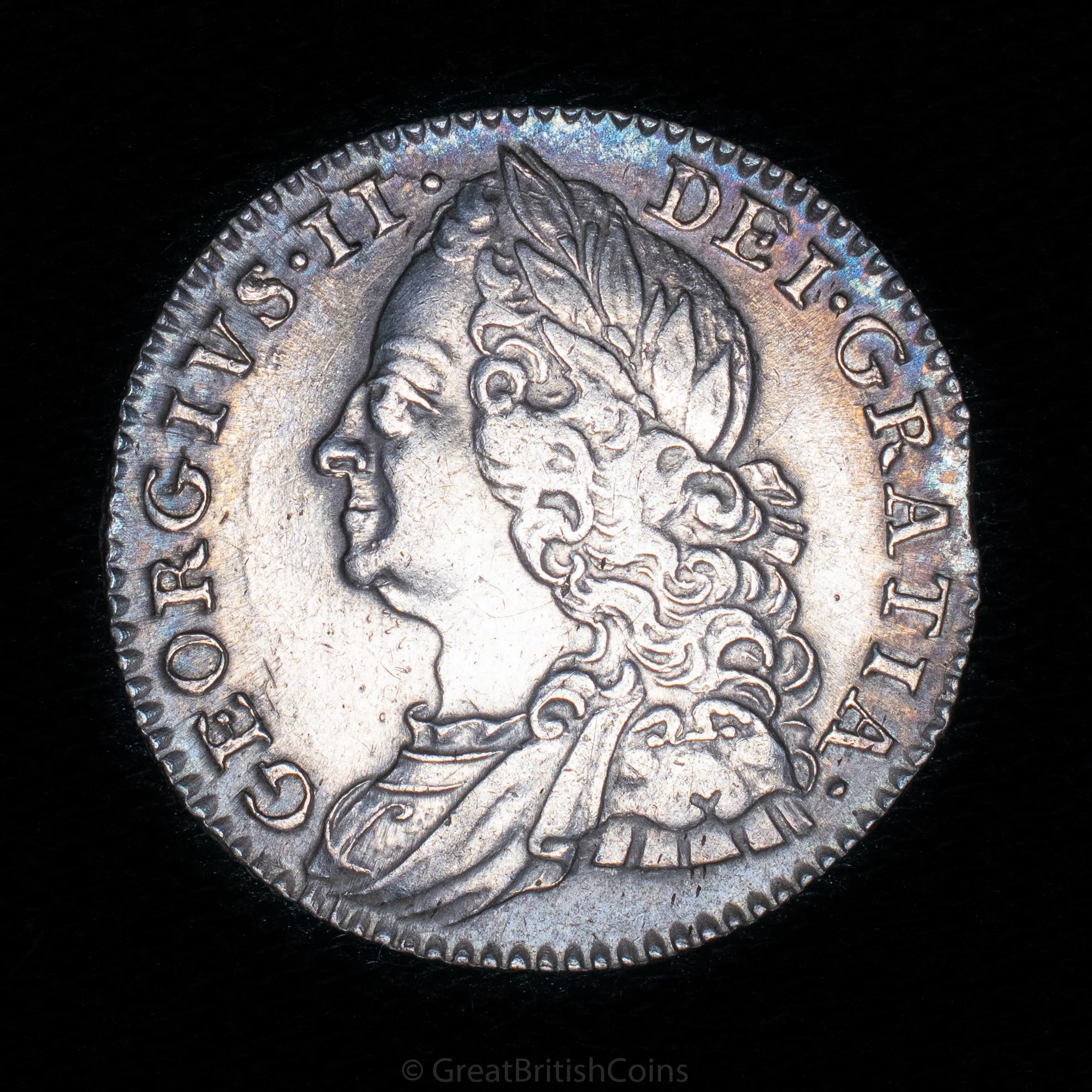 George II 1758 Silver Sixpence