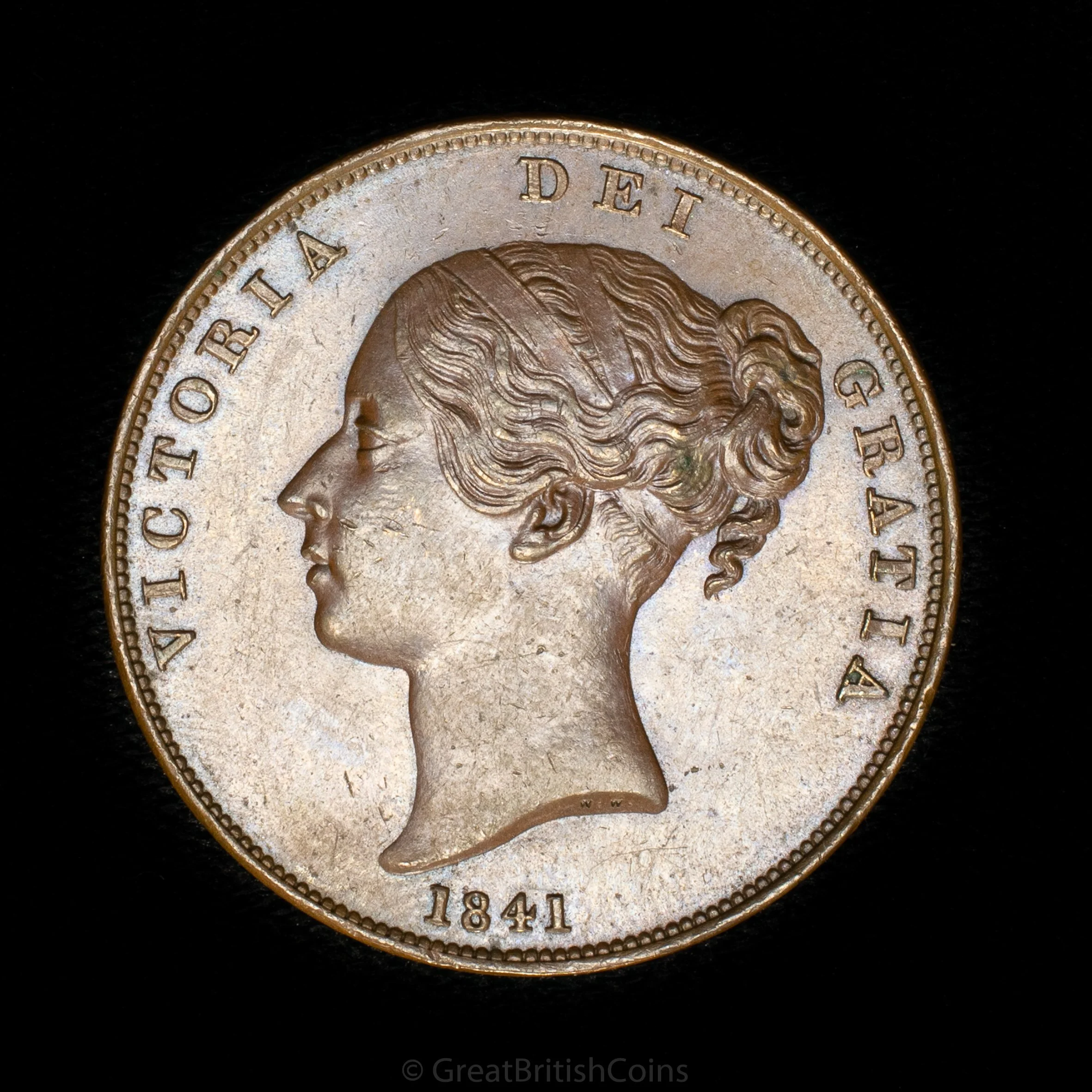 Victoria 1841 Copper Penny
