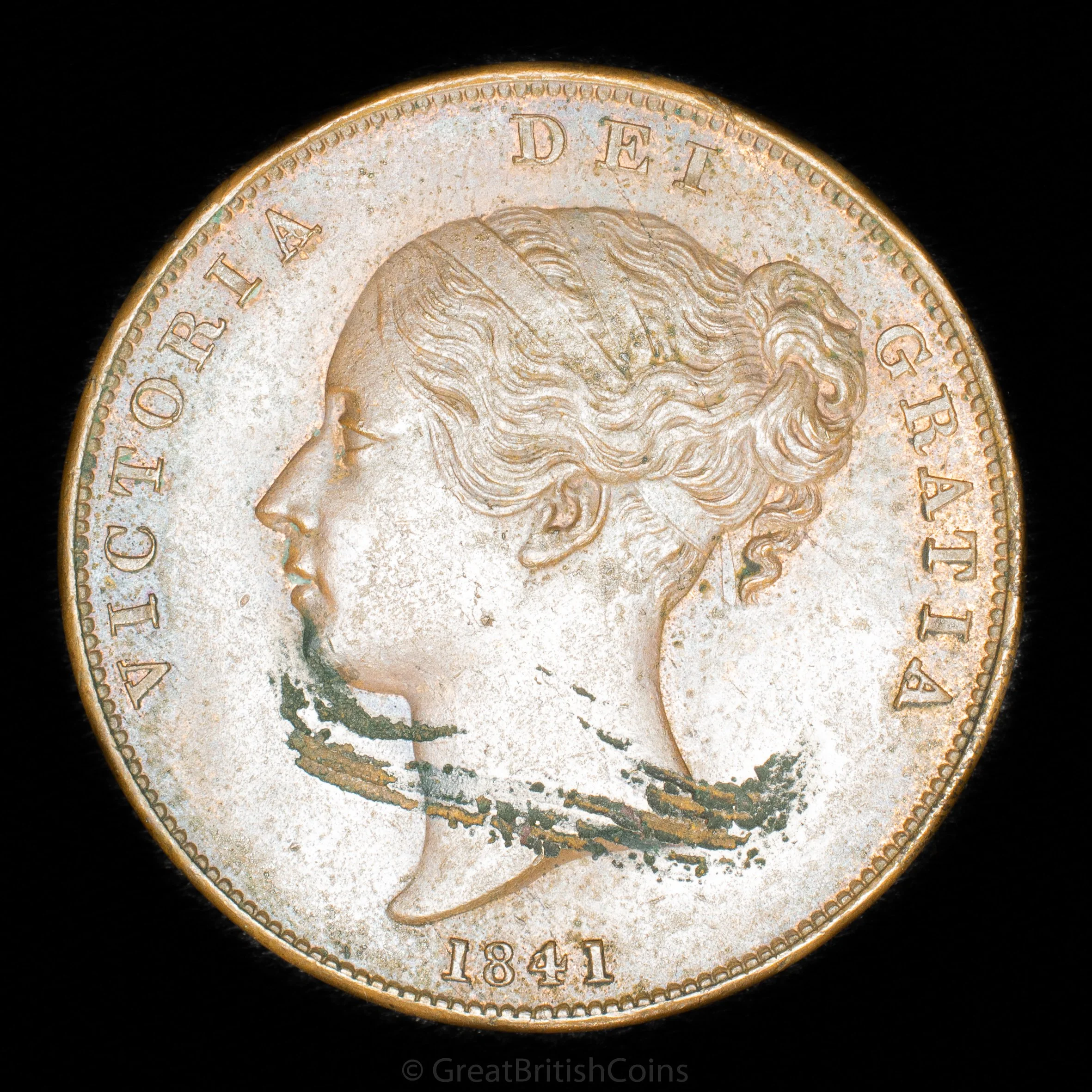 Victoria 1841 Copper Penny