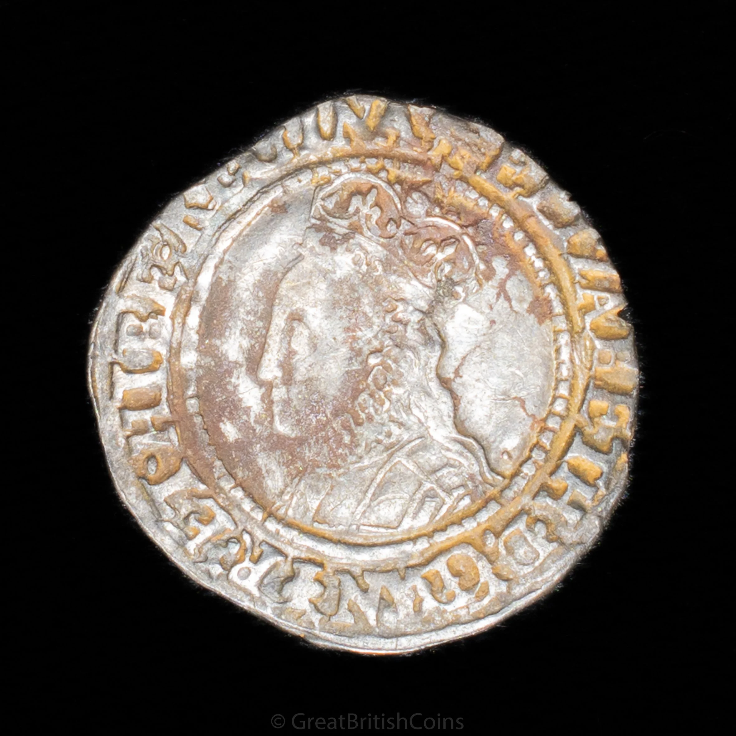 Elizabeth I Second Issue Silver Halfgroat