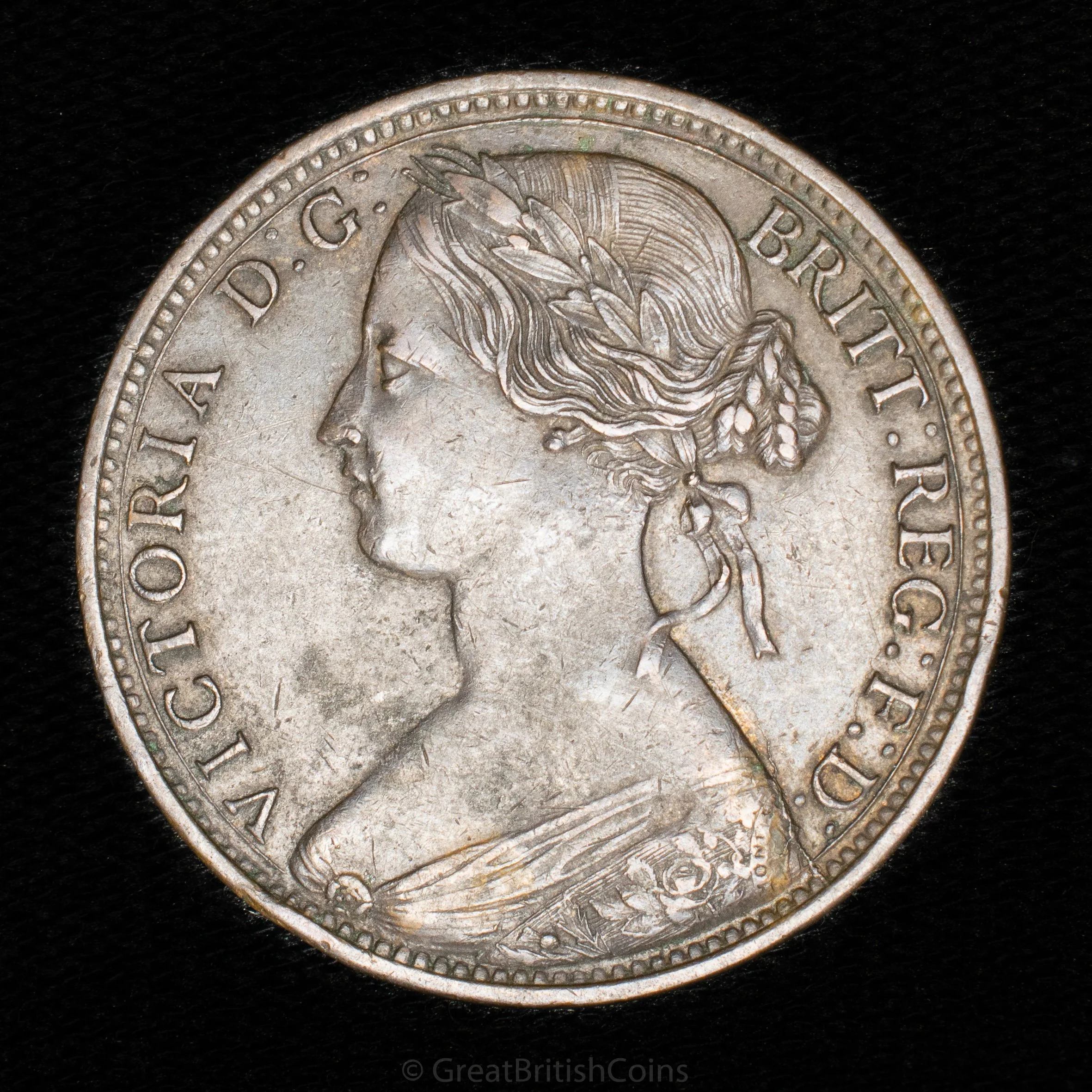 Victoria 1865 Bronze Penny (5/3 in date)