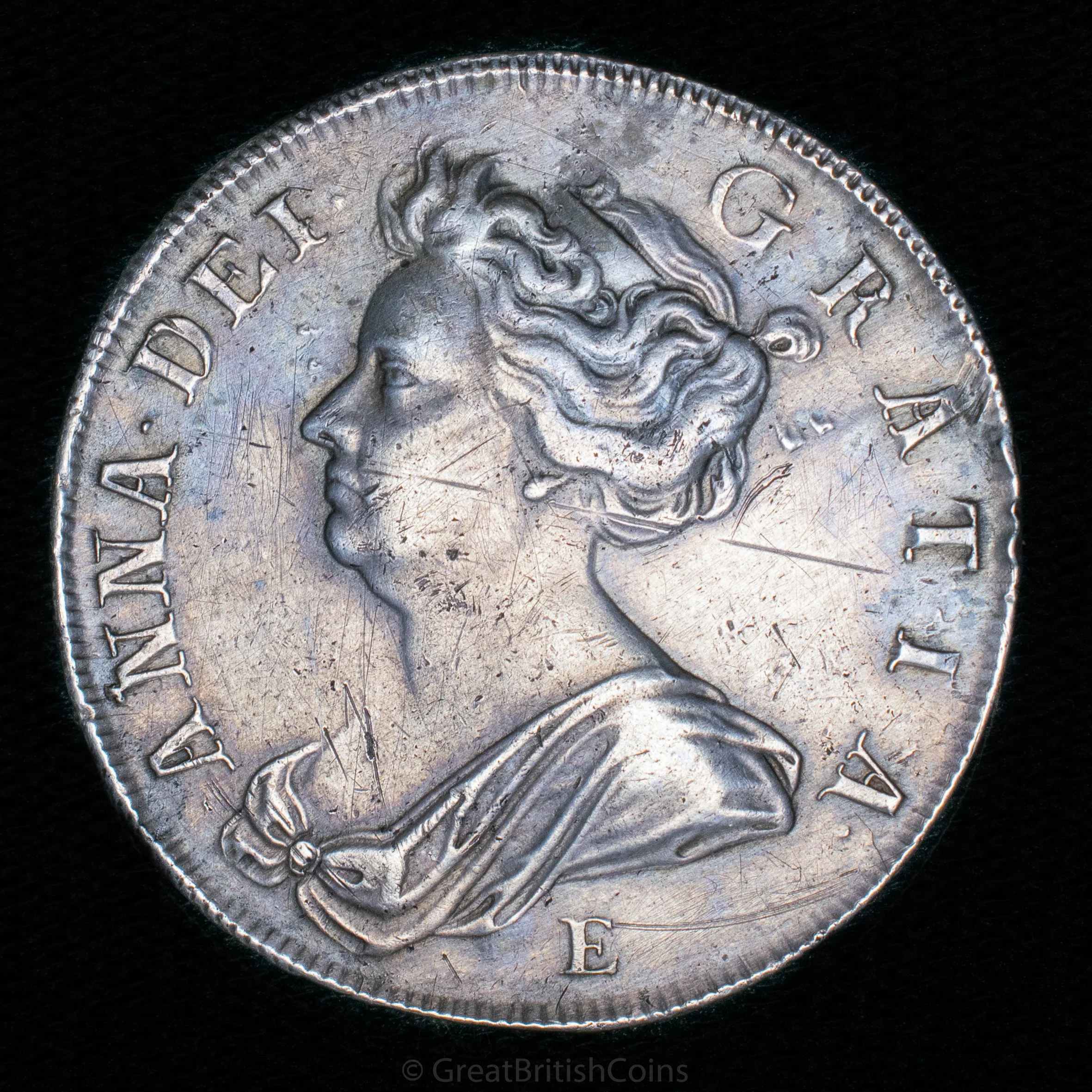 Anne 1707 Silver Halfcrown (SEXTO, Edinburgh Mint)