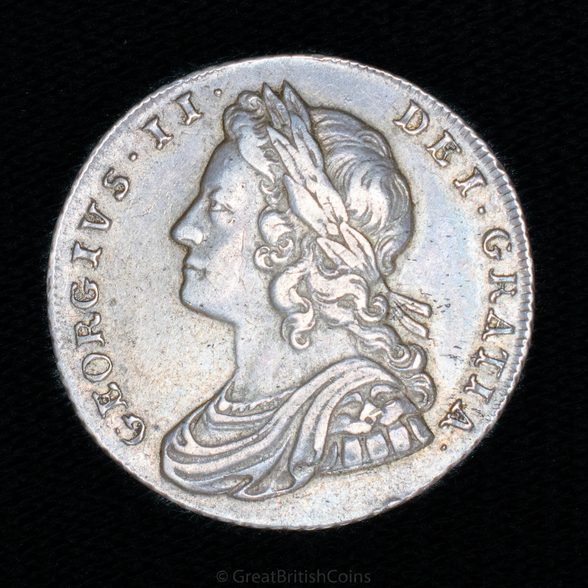 George II 1731 Silver Shilling 'Roses & Plumes'