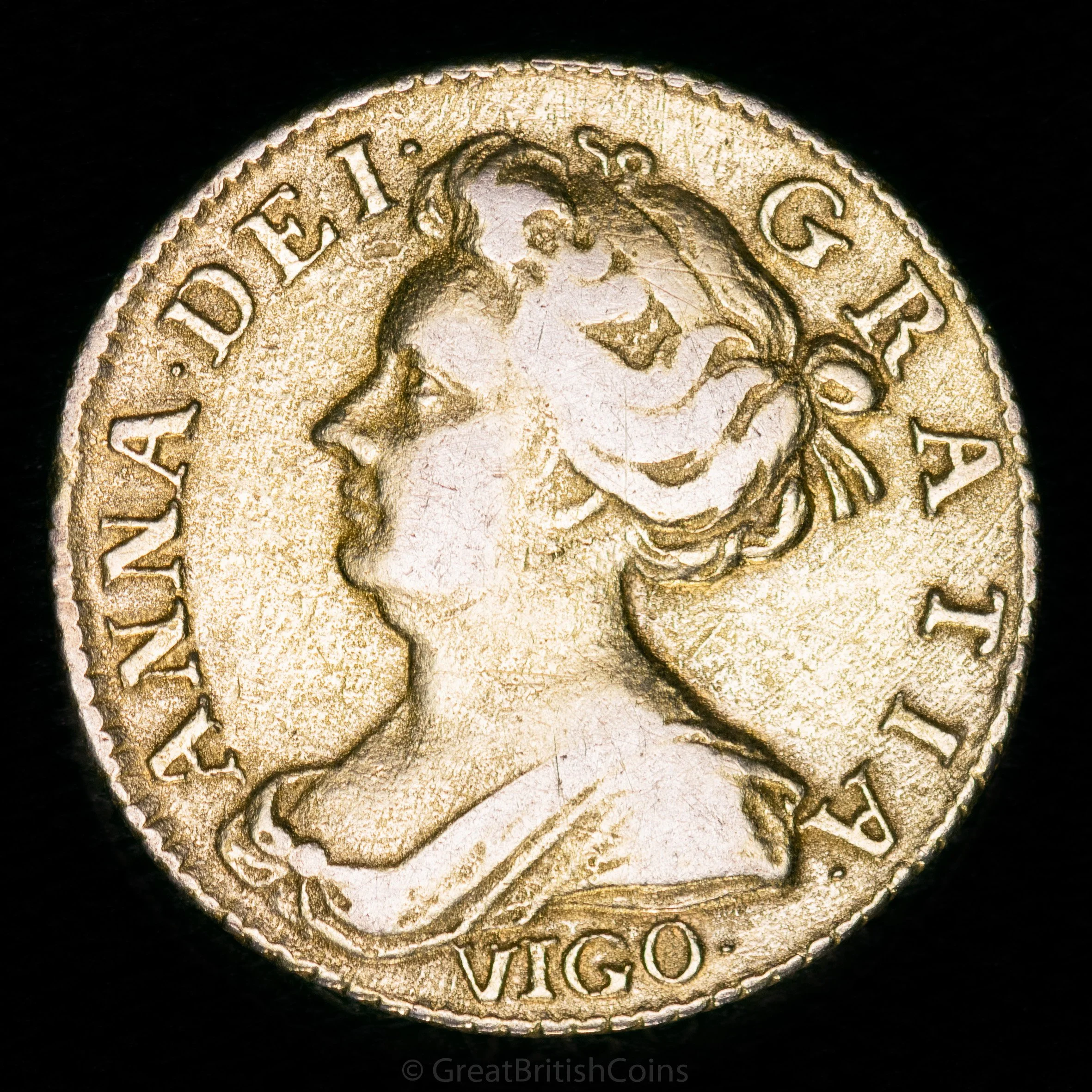 Anne 1703 Silver Sixpence 'Vigo'