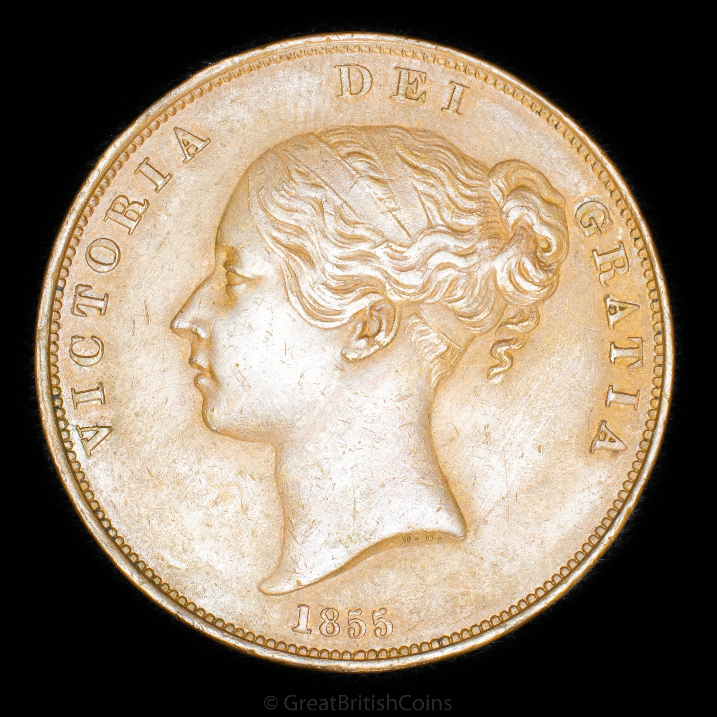 Victoria 1855 Copper Penny