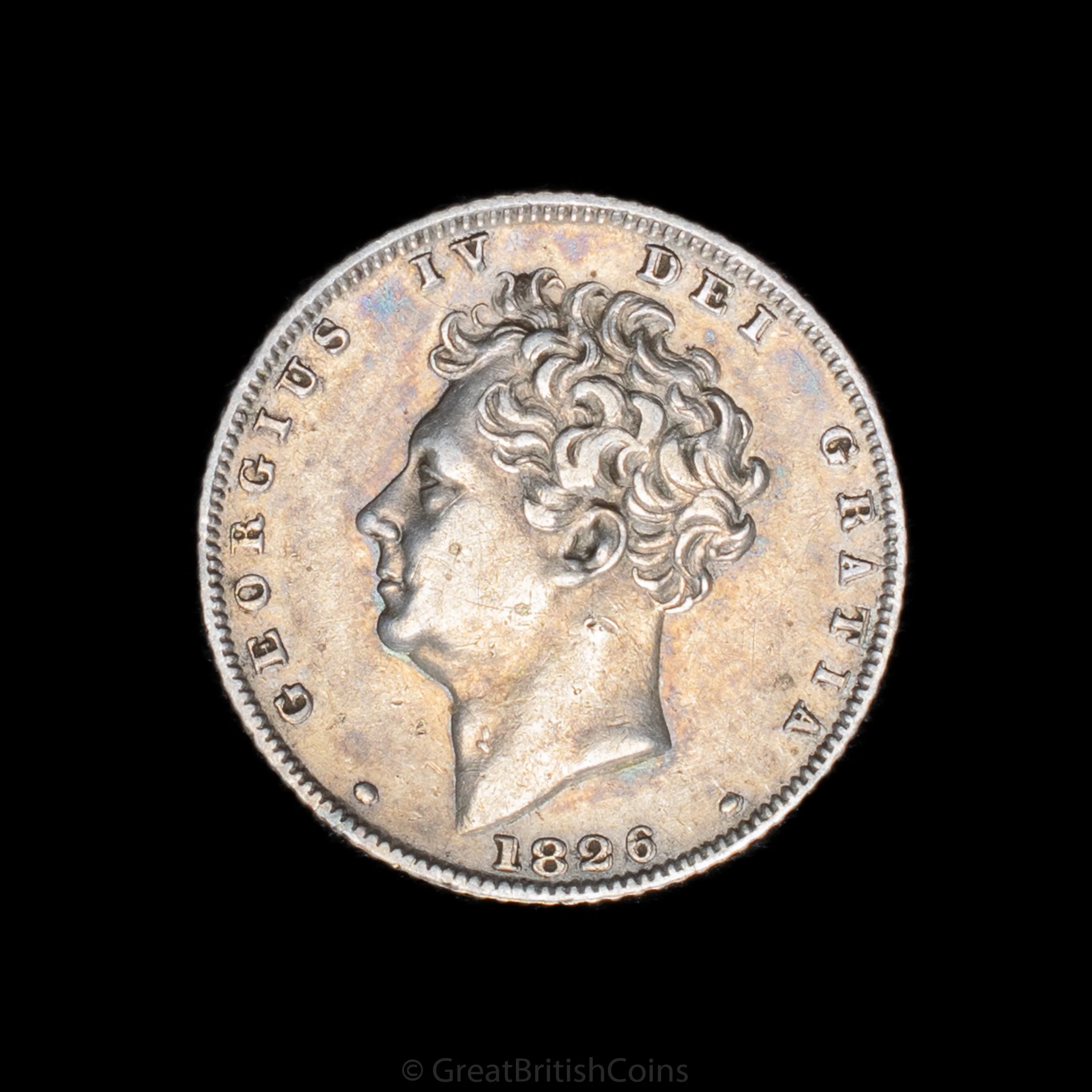 George IV 1826 Silver Sixpence