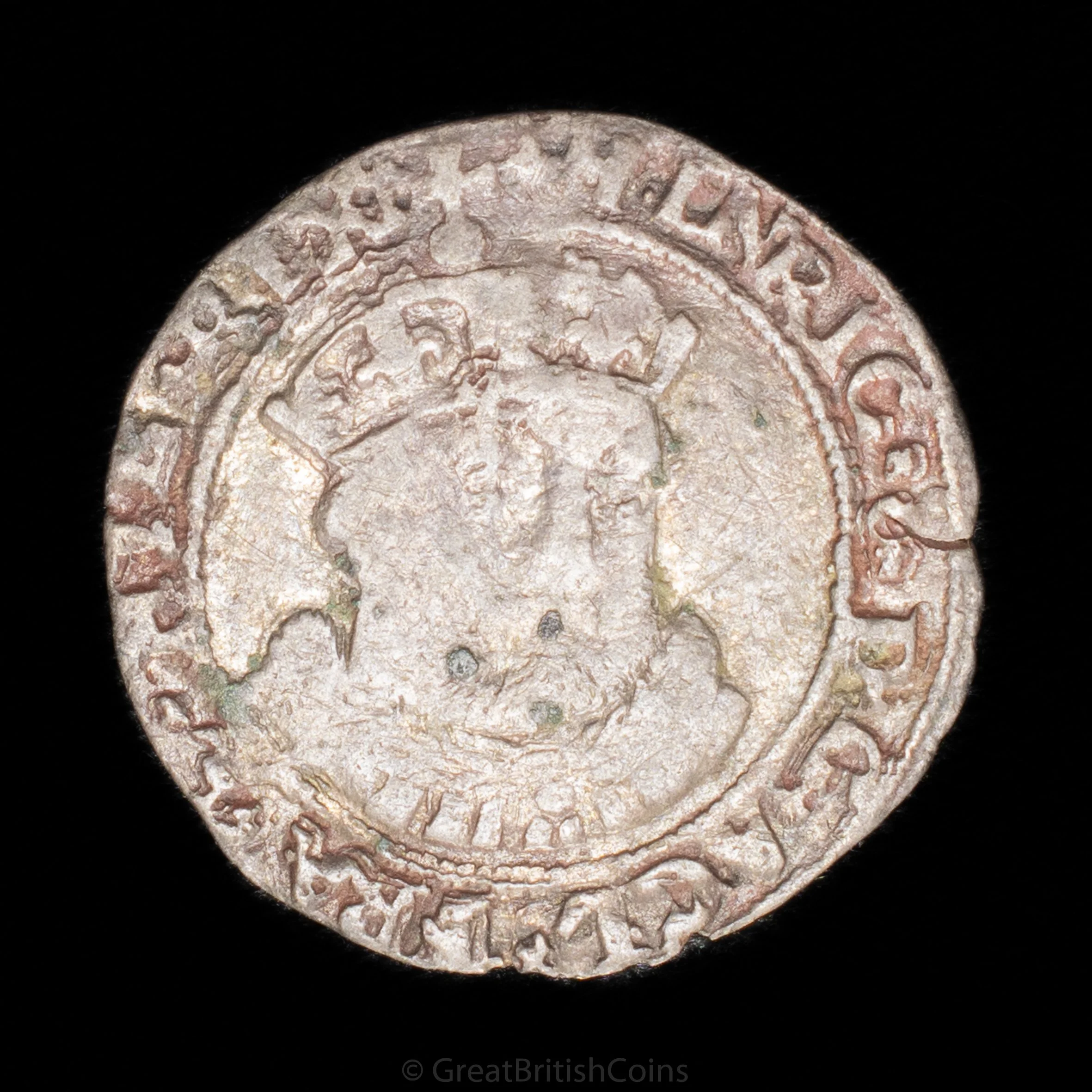 Edward VI (In the Name of Henry VIII) Silver Groat (Southwark, Annulets in Forks)