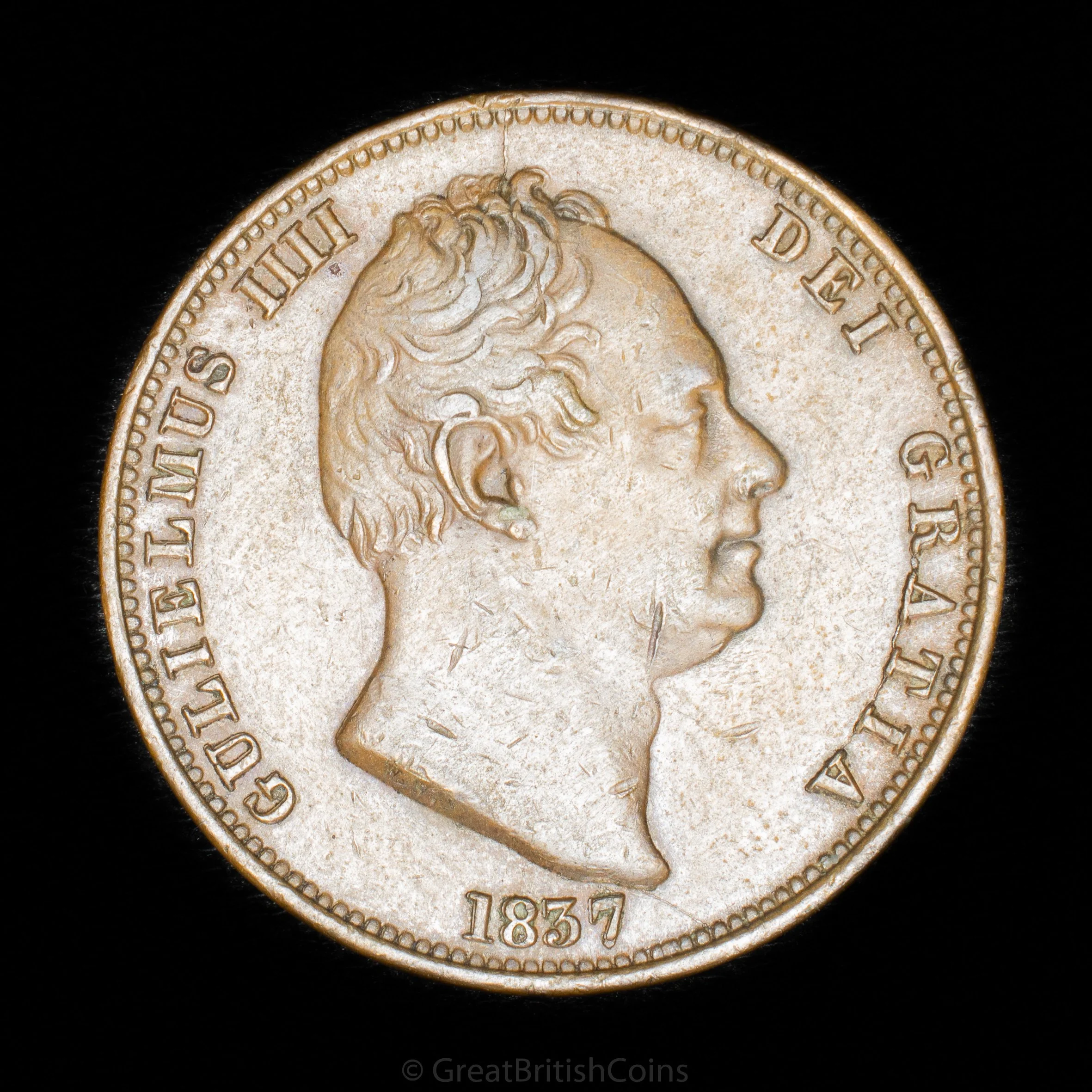 William IV 1837 Copper Halfpenny