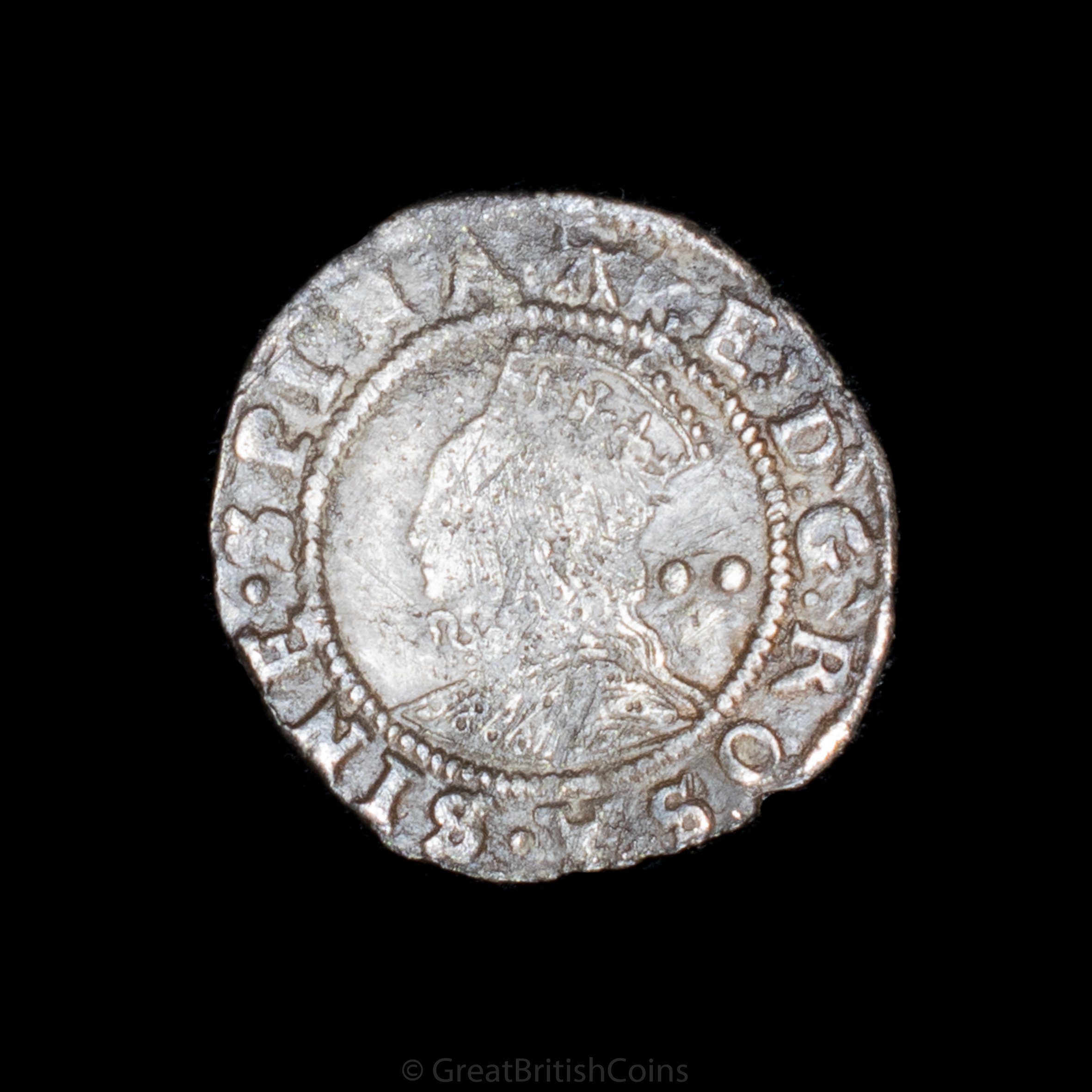 Elizabeth I 6th Issue Silver Halfgroat