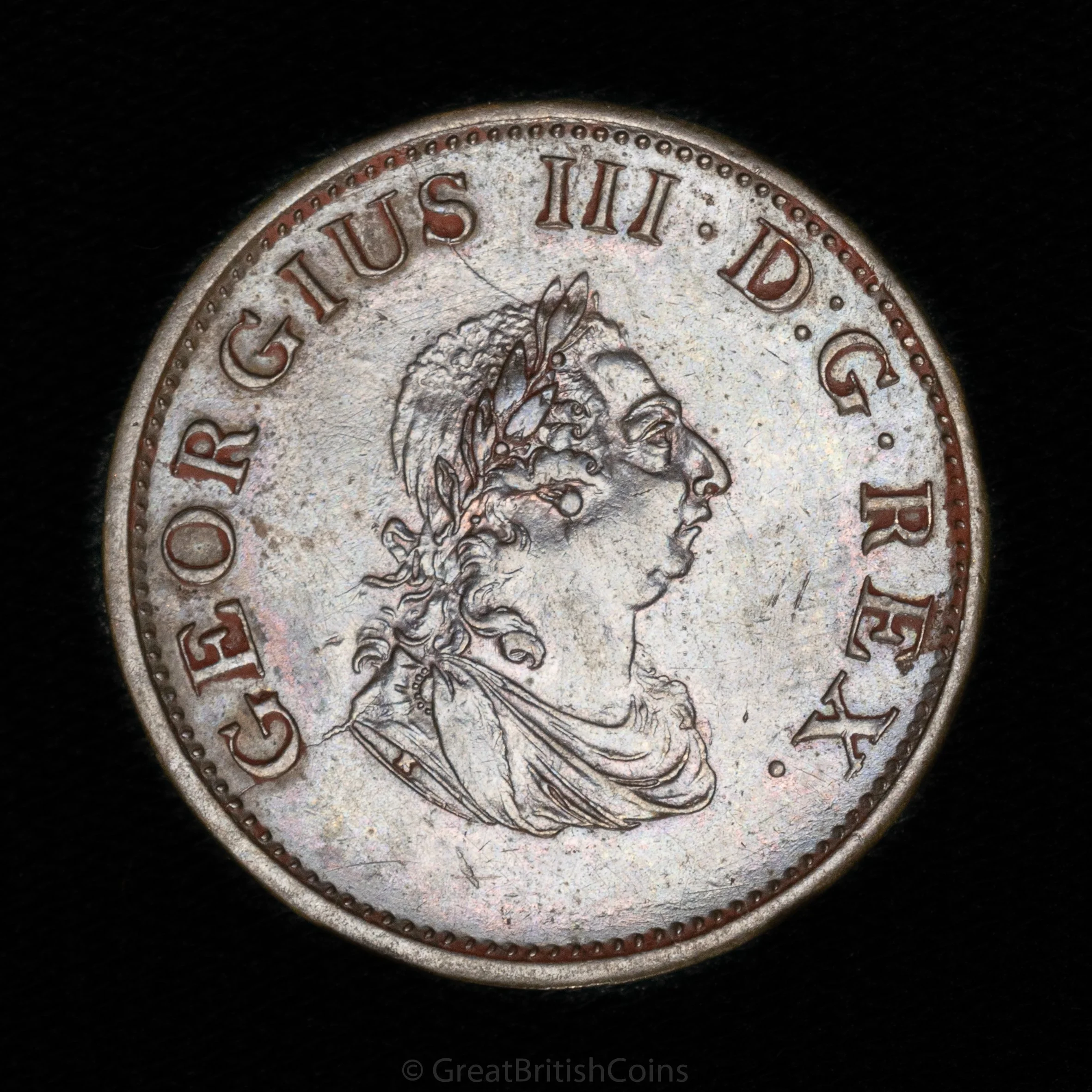 George III Ireland 1805 Copper Halfpenny