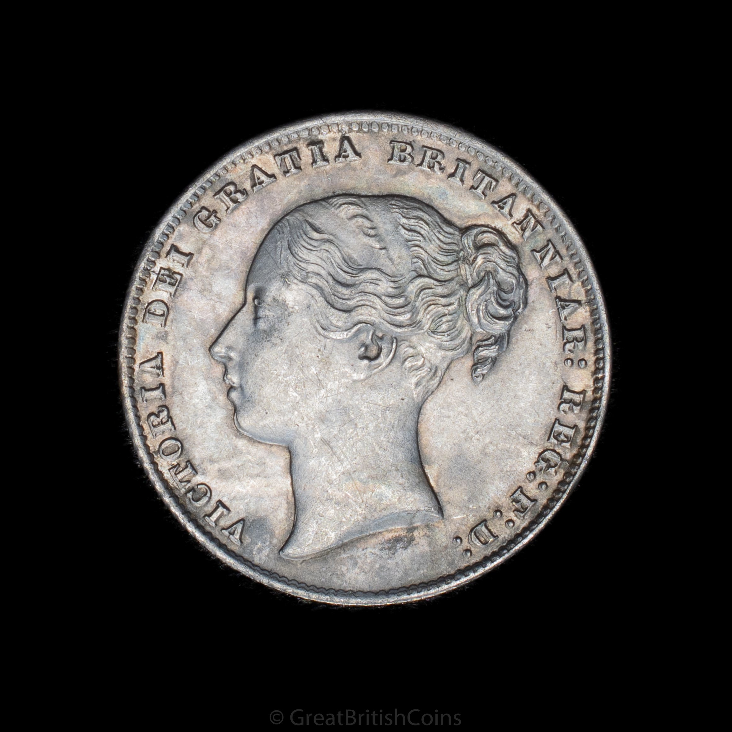 Victoria 1866 Silver Shilling Die No. 60