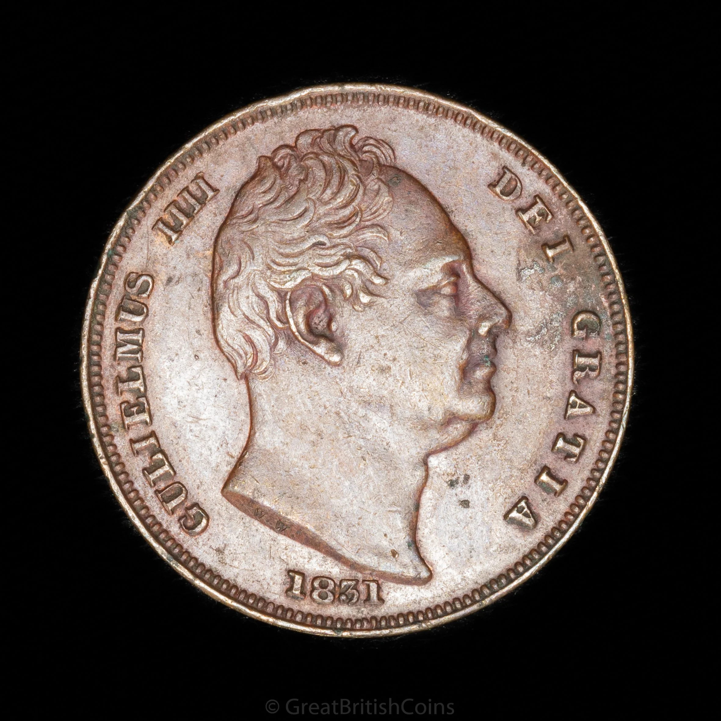 William IV 1831 Copper Farthing