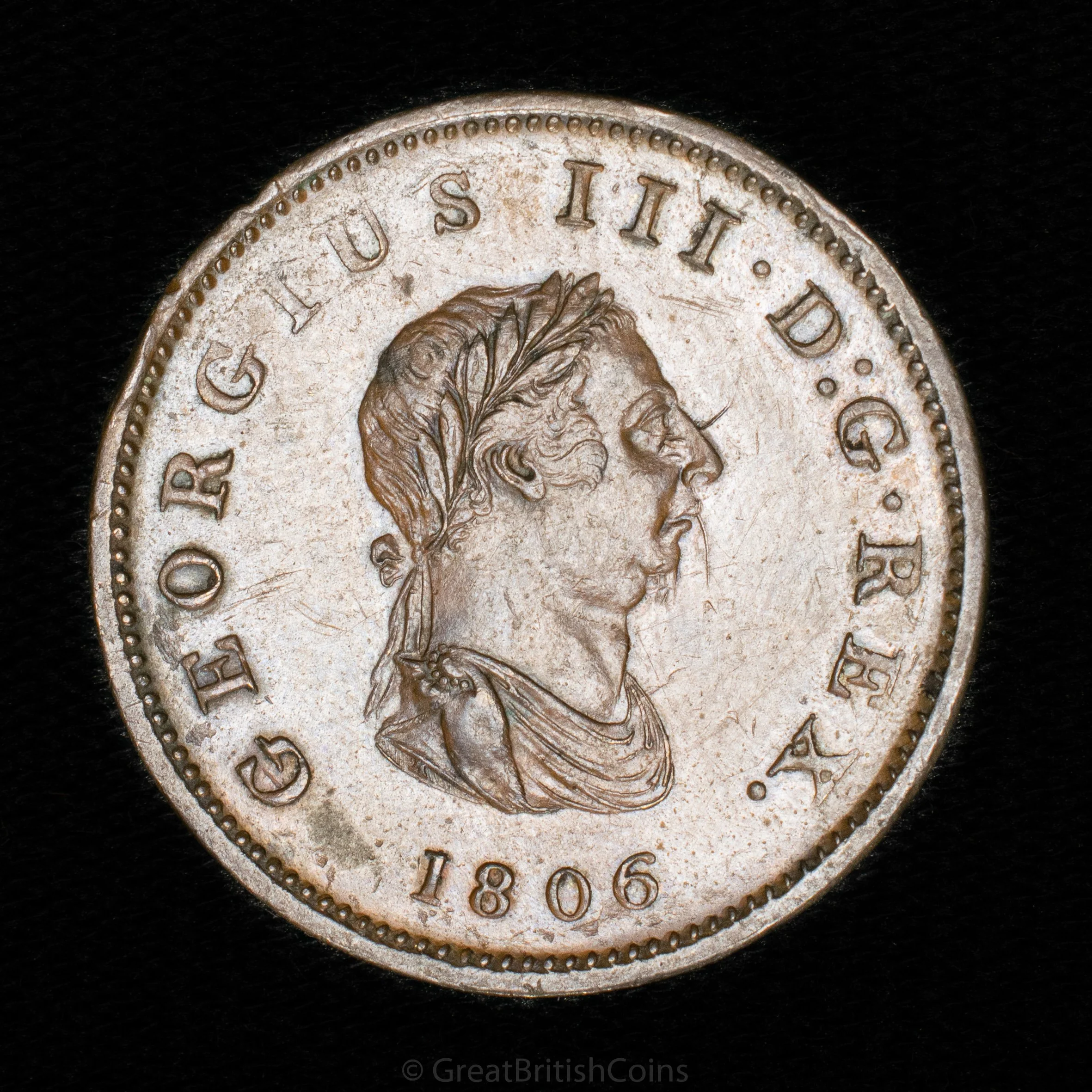 George III 1806 Copper Halfpenny