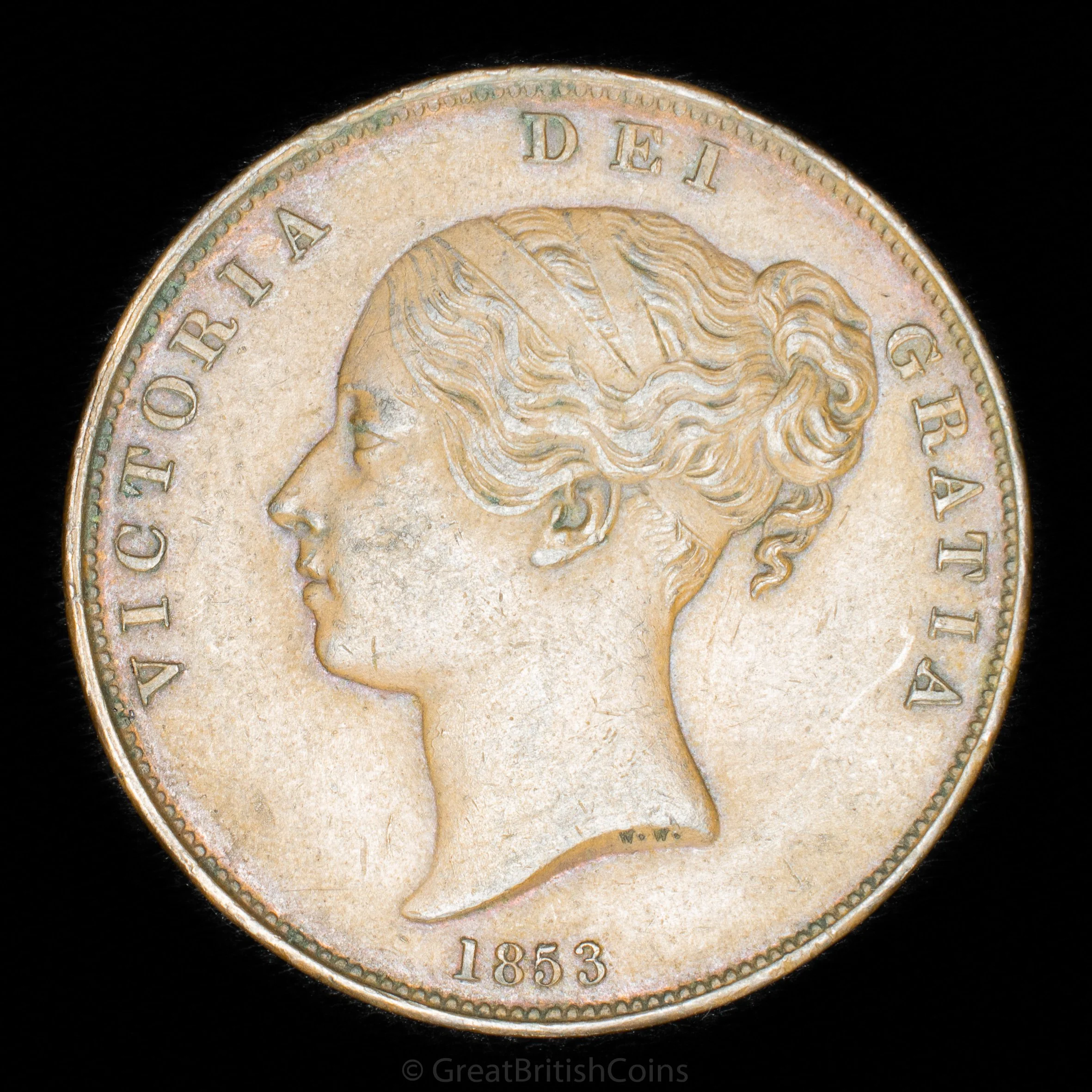 Victoria 1853 Copper Penny
