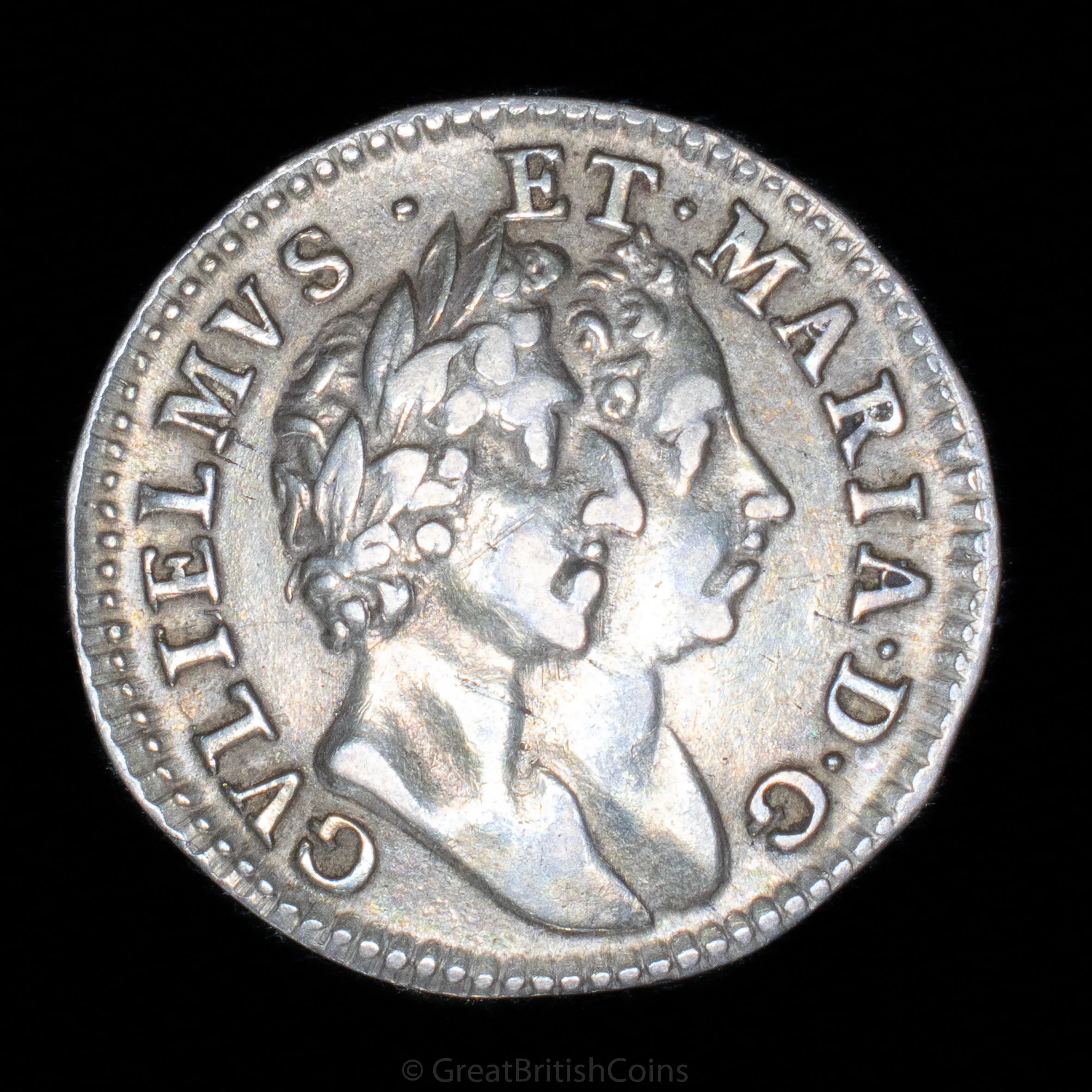 William & Mary 1689 Silver Fourpence 'I / E'