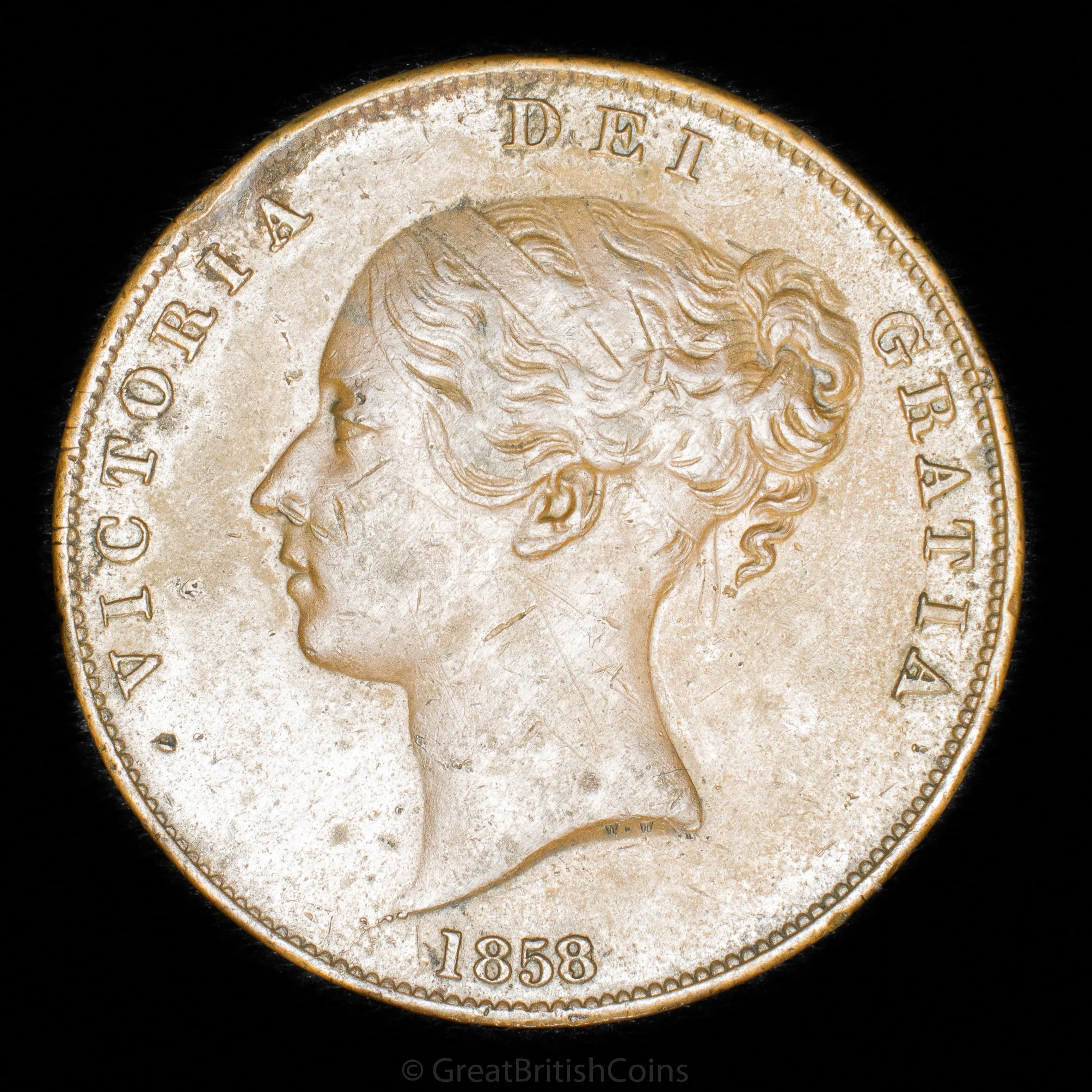 Victoria 1858/7 Copper Penny