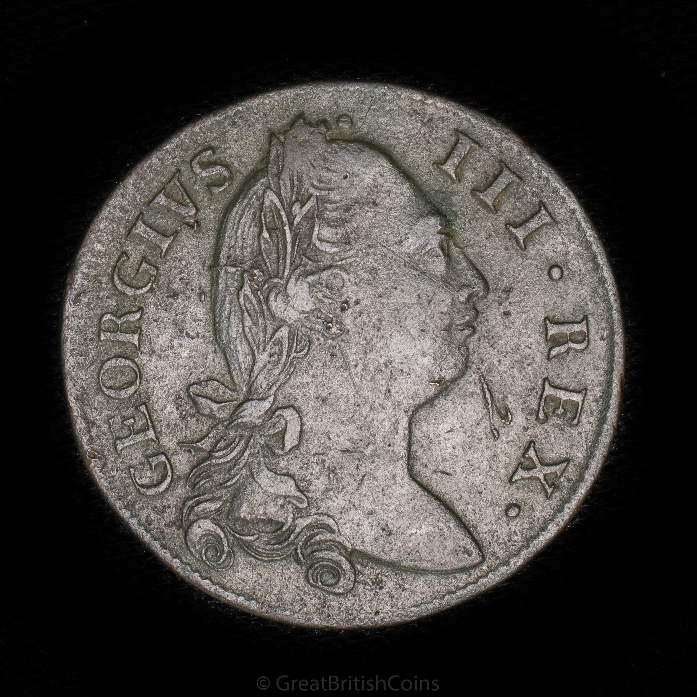 George III Ireland 1781 Copper Halfpenny